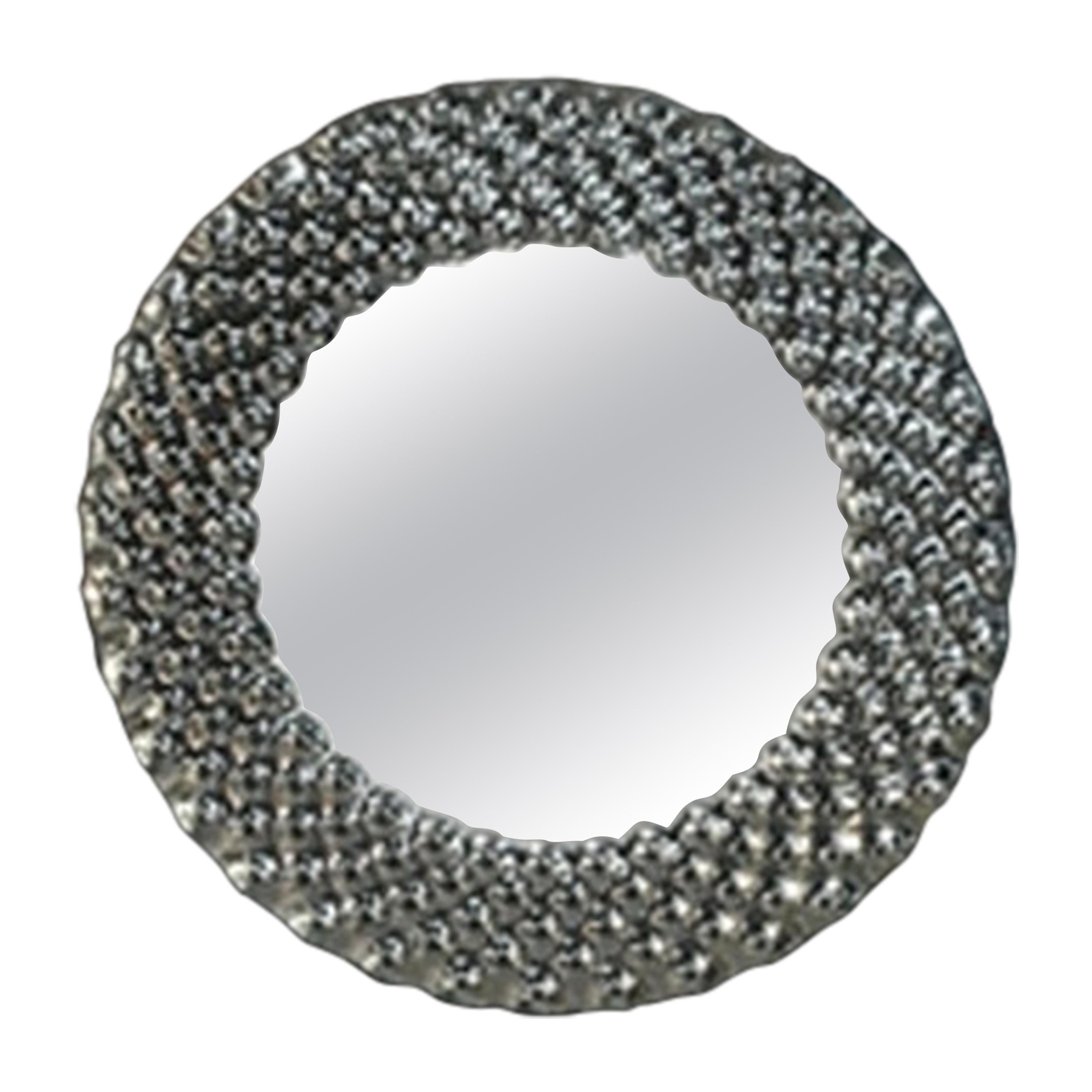 Fiam Pop PP/96 Round Wall Mirror in Fused Glass, by Marcel Wanders