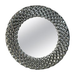 Fiam Pop Round Wall Mirror in Fused Glass, by Marcel Wanders