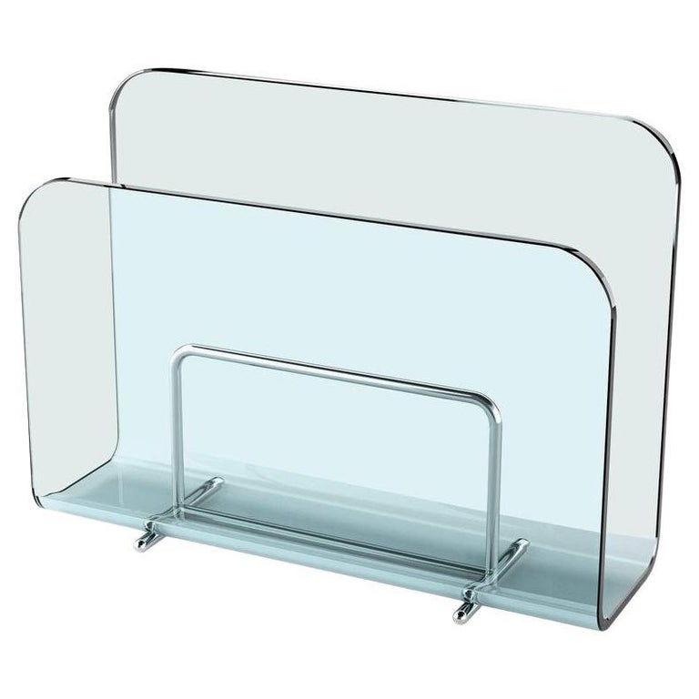 Fiam Vogue V40 Magazine Rack in Transparent Glass by Roberto Paoli For ...