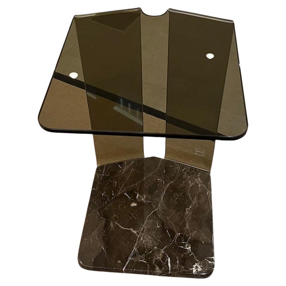 Beistelltisch aus York Fiam Glas und Marmor von Yonoh Studio in STOCK im Angebot