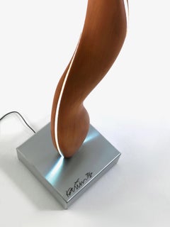 Fiamma Wood Floor Lamp by Karim Rashid, Made in Italy