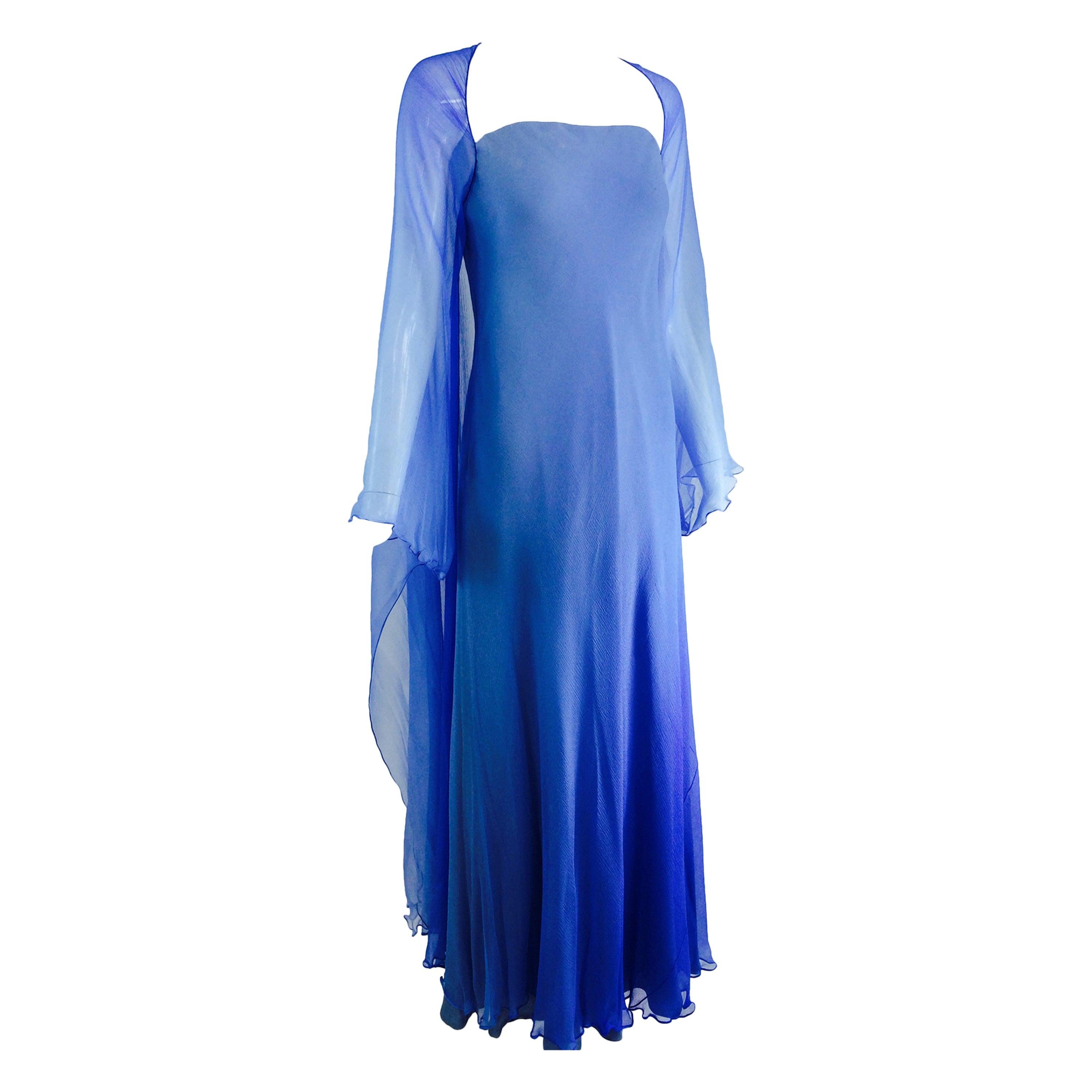 Fiandaca silk floral day dress 1990s For Sale at 1stDibs