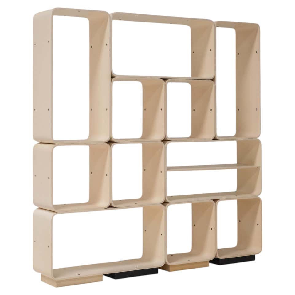 Modular Bookshelf Storage Postmodern Modular Bookcase, Italy, 1980s For Sale at 1stDibs