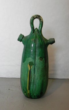 glazed earthenware flask. 1970s