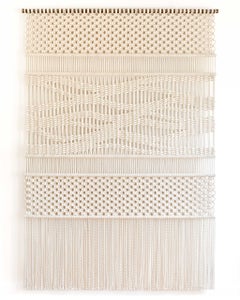Fiber Art Tapestry, Macrame Wall Hanging, PATH OF LIFE by TAMAR SAMPLONIUS