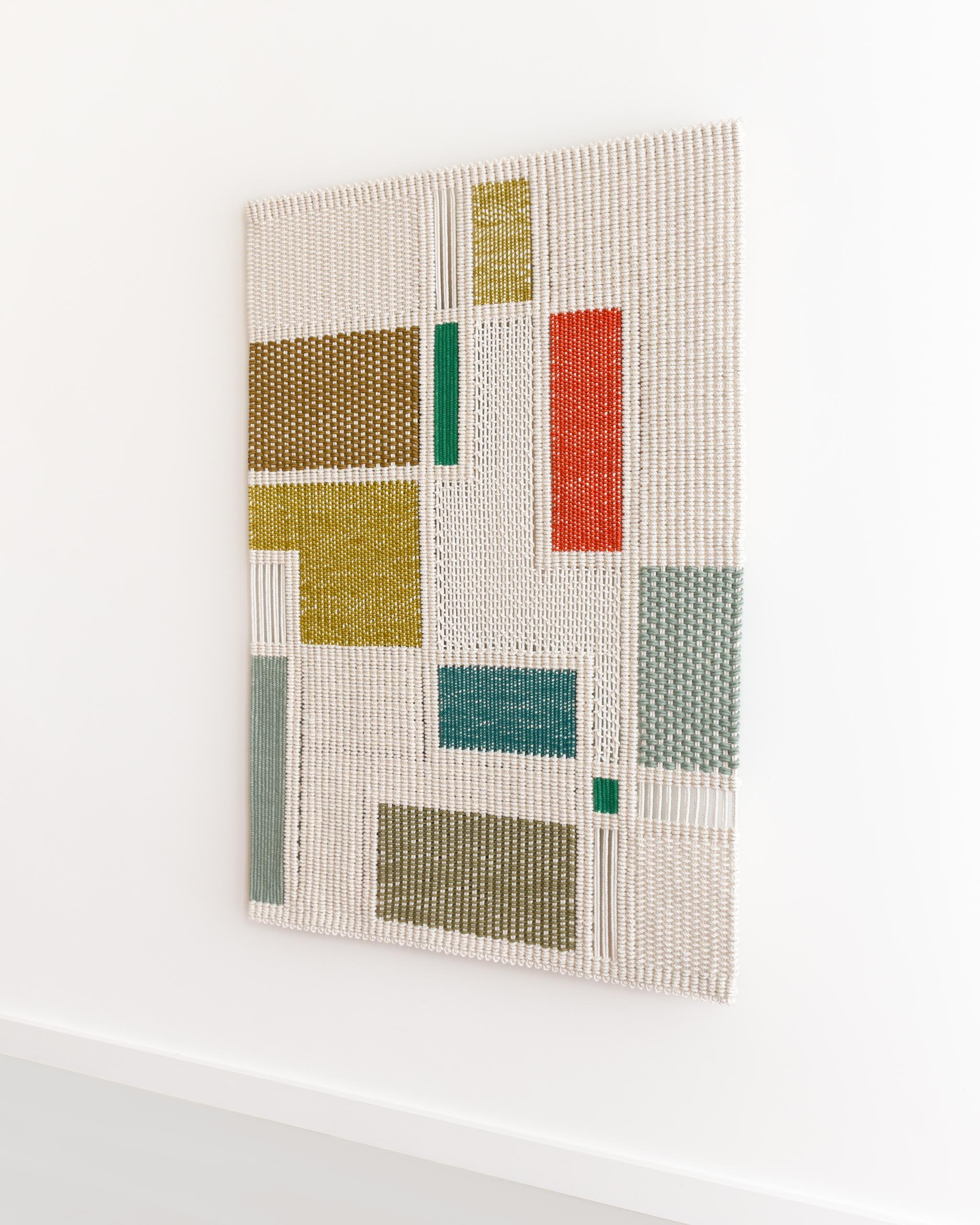 Faserkunst Wandteppich, Makramee, gewebter Wandbehang, CLAMOR COLORIS Tamar Samplonius (Niederländisch) im Angebot