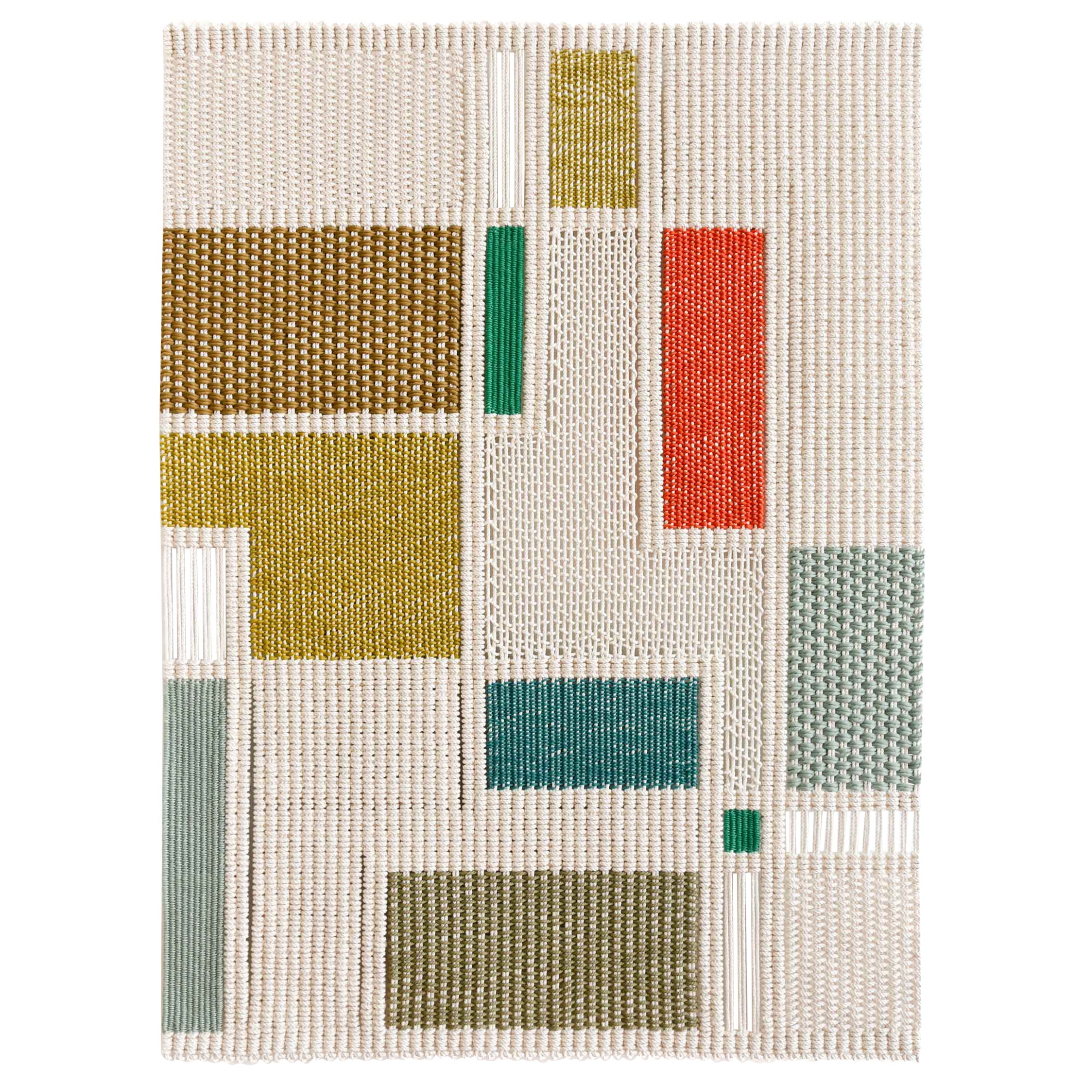 Faserkunst Wandteppich, Makramee, gewebter Wandbehang, CLAMOR COLORIS Tamar Samplonius