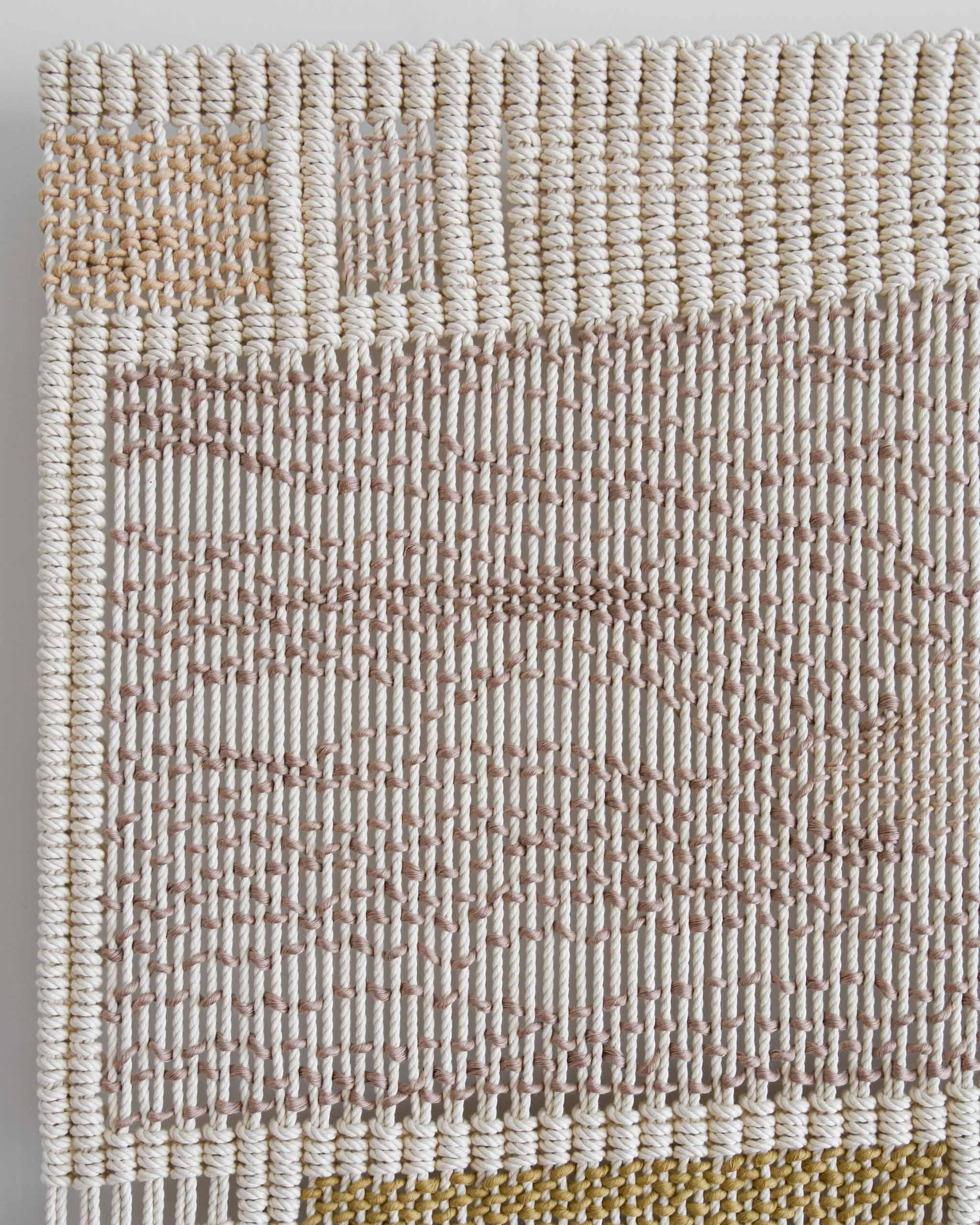 Fiber Art Tapestry, Macrame, Woven Wall Hanging, FORMAE by Tamar Samplonius For Sale 4