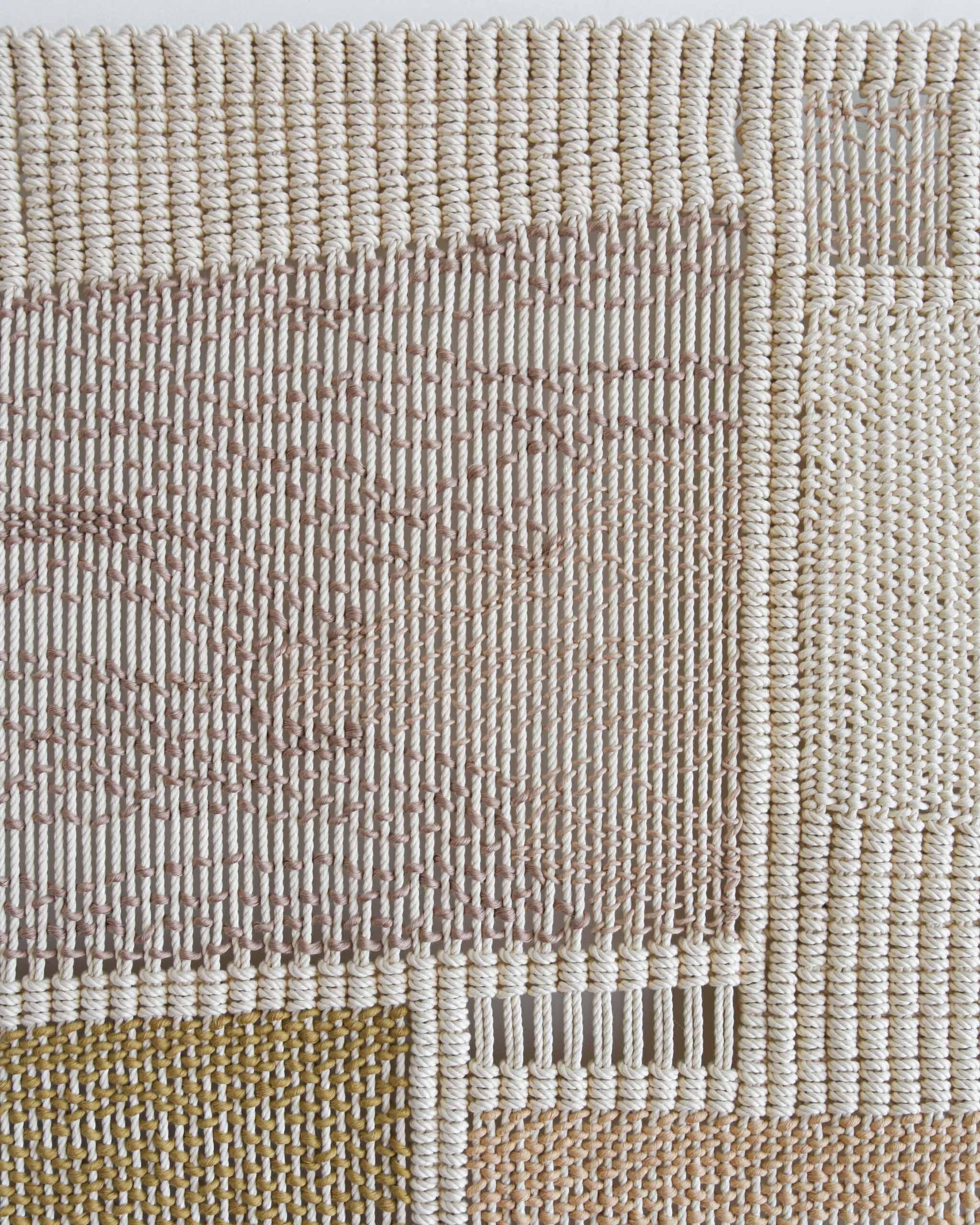 Fiber Art Tapestry, Macrame, Woven Wall Hanging, FORMAE by Tamar Samplonius For Sale 5