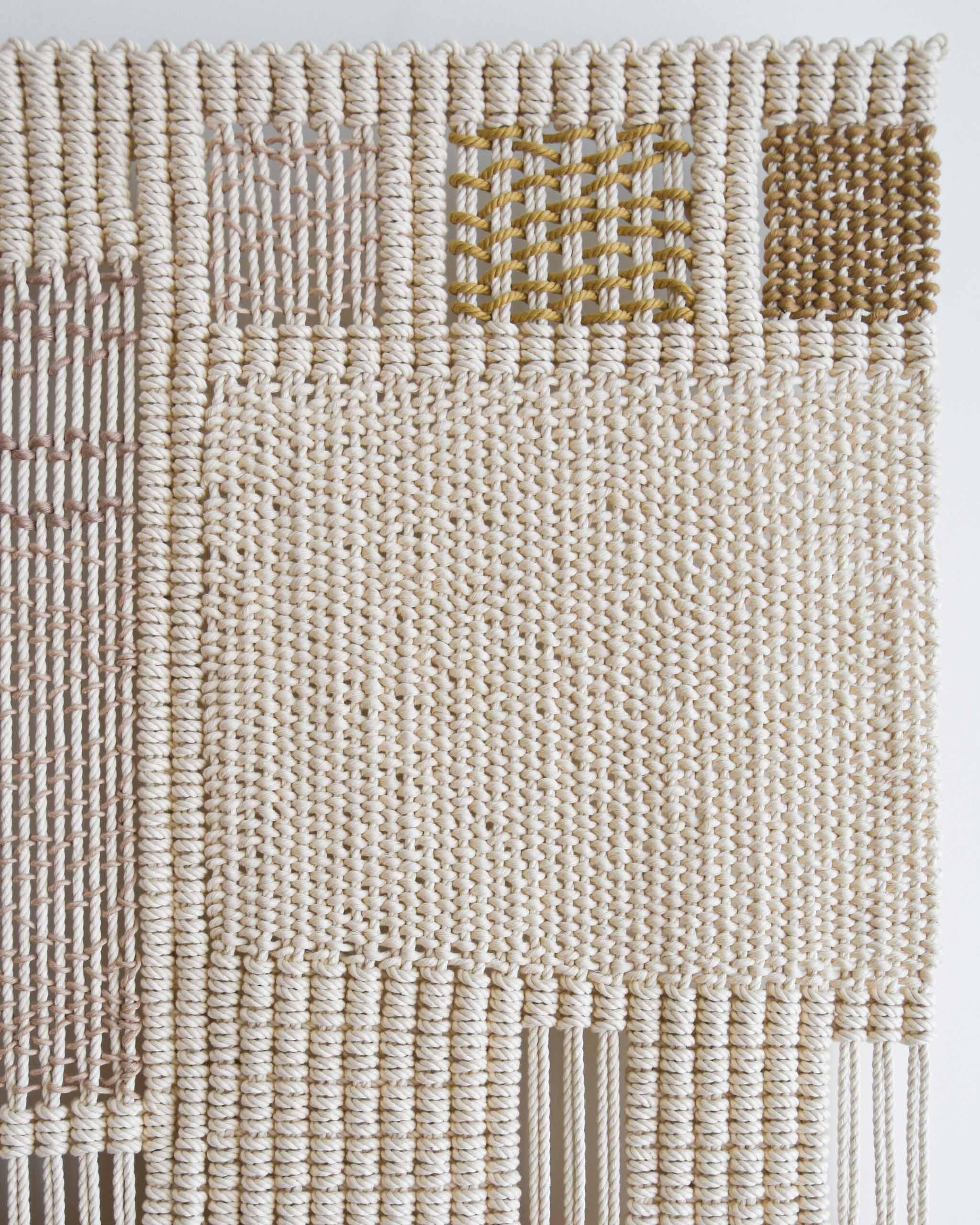 Fiber Art Tapestry, Macrame, Woven Wall Hanging, FORMAE by Tamar Samplonius For Sale 6
