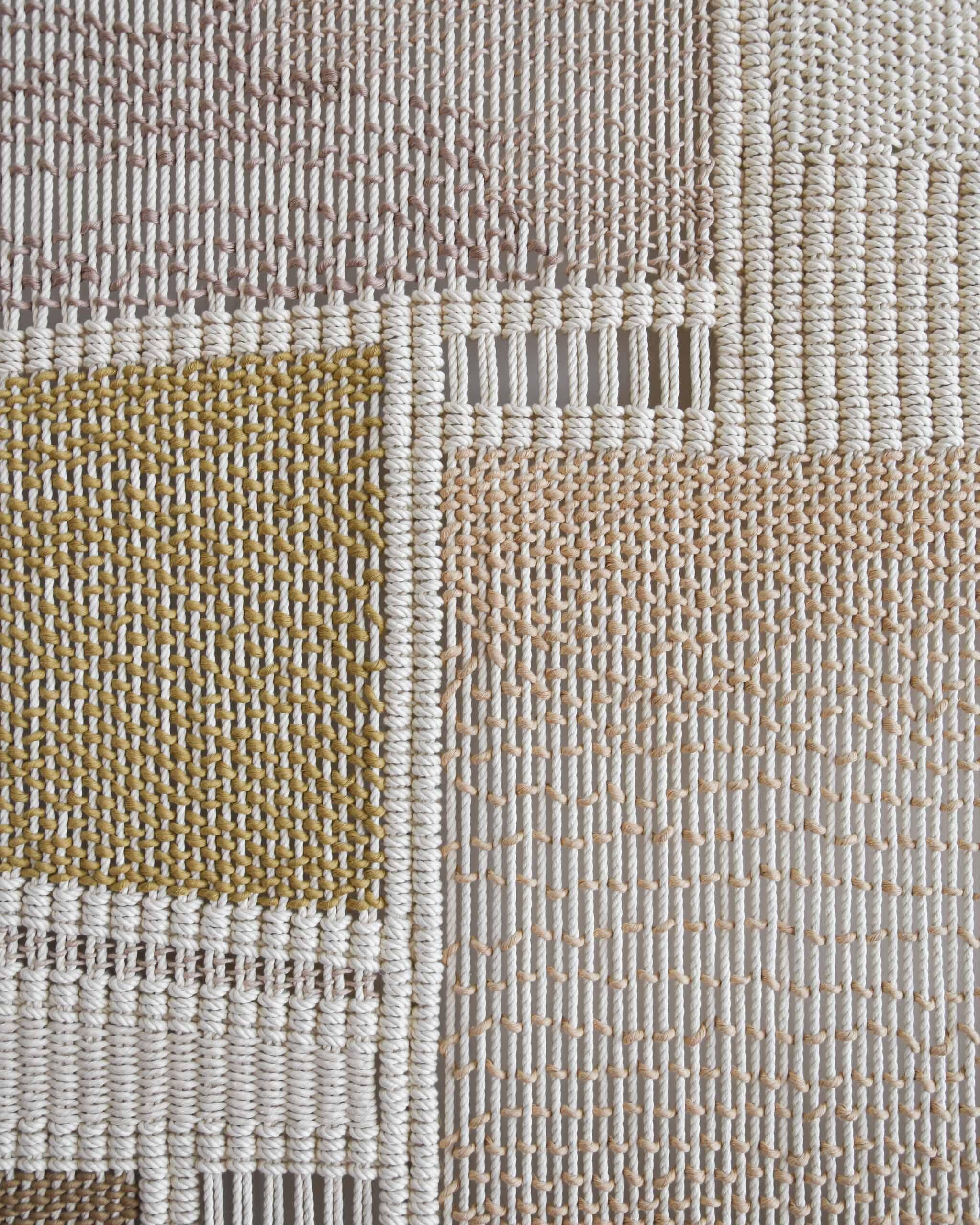 Fiber Art Tapestry, Macrame, Woven Wall Hanging, FORMAE by Tamar Samplonius For Sale 8