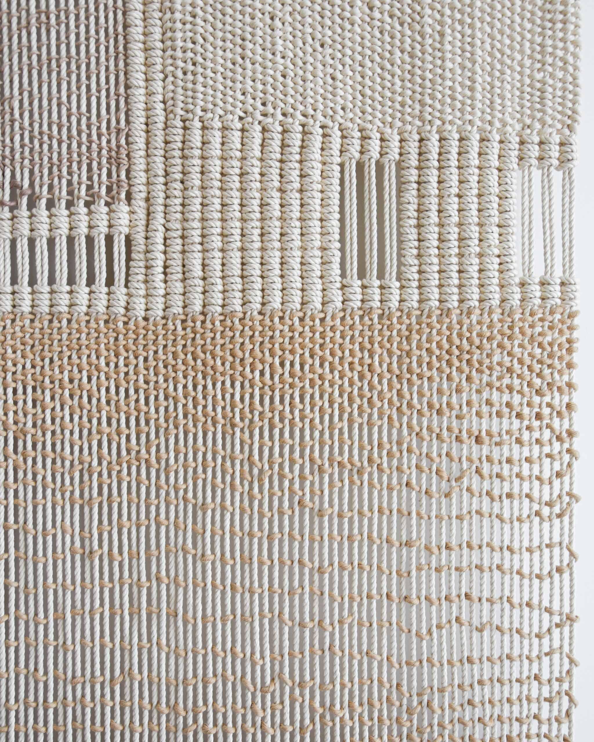 Fiber Art Tapestry, Macrame, Woven Wall Hanging, FORMAE by Tamar Samplonius For Sale 9