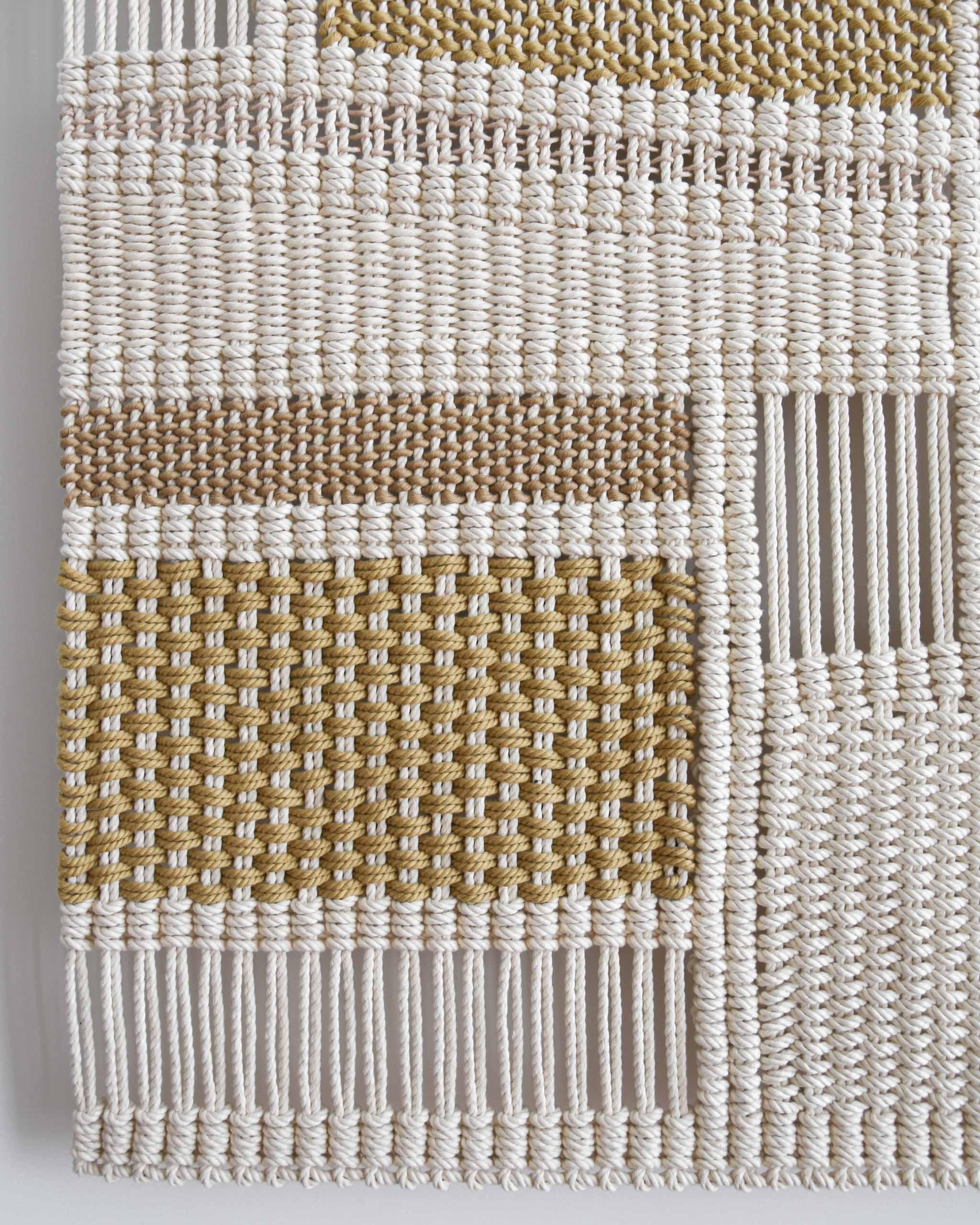 Fiber Art Tapestry, Macrame, Woven Wall Hanging, FORMAE by Tamar Samplonius For Sale 10