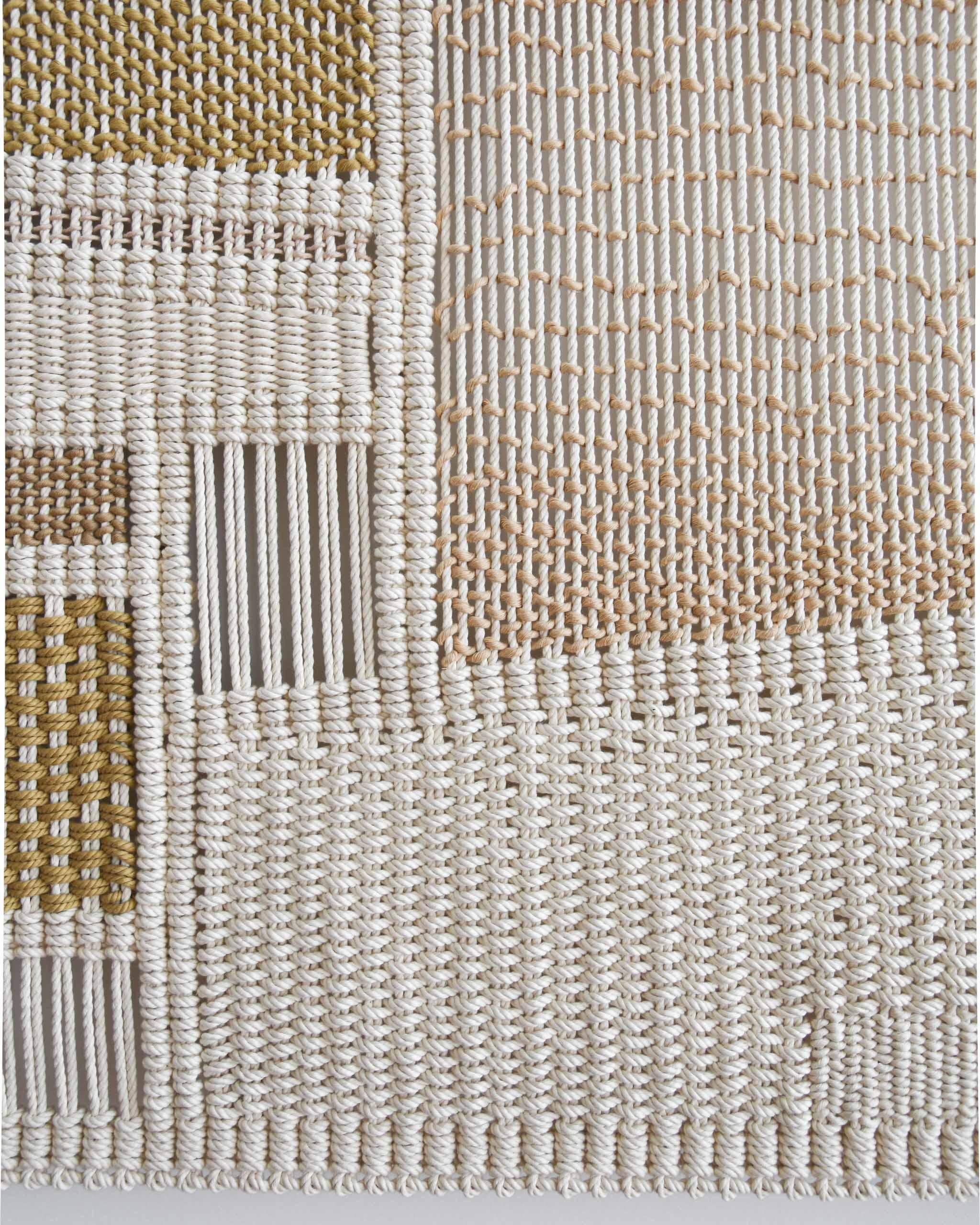 Fiber Art Tapestry, Macrame, Woven Wall Hanging, FORMAE by Tamar Samplonius For Sale 11