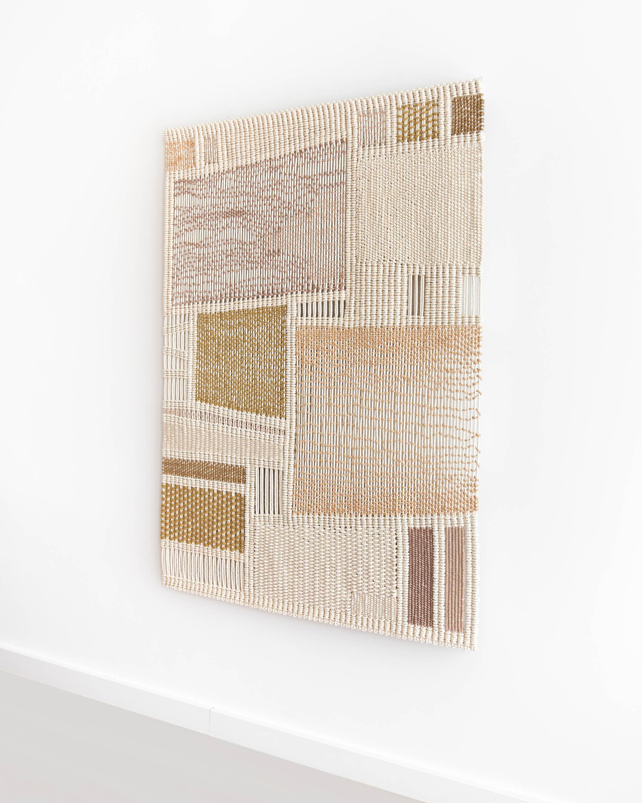 Dutch Fiber Art Tapestry, Macrame, Woven Wall Hanging, FORMAE by Tamar Samplonius For Sale