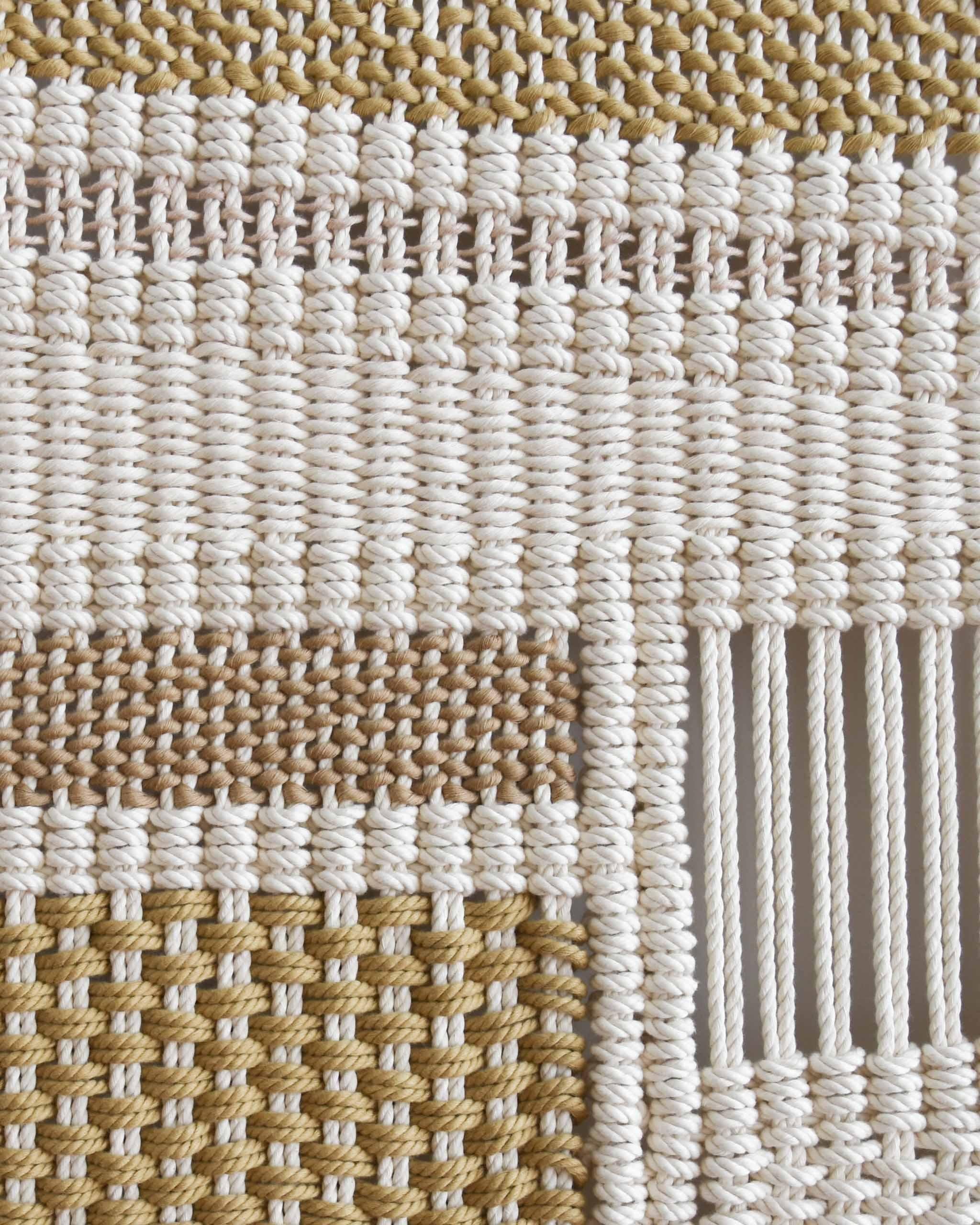 Fiber Art Tapestry, Macrame, Woven Wall Hanging, FORMAE by Tamar Samplonius In New Condition For Sale In WARMENHUIZEN, NL