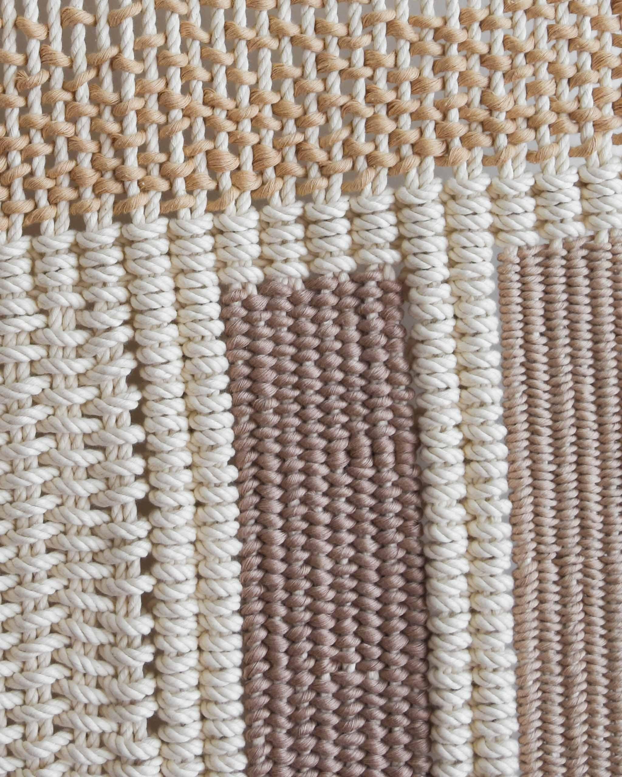 Fiber Art Tapestry, Macrame, Woven Wall Hanging, FORMAE by Tamar Samplonius For Sale 1