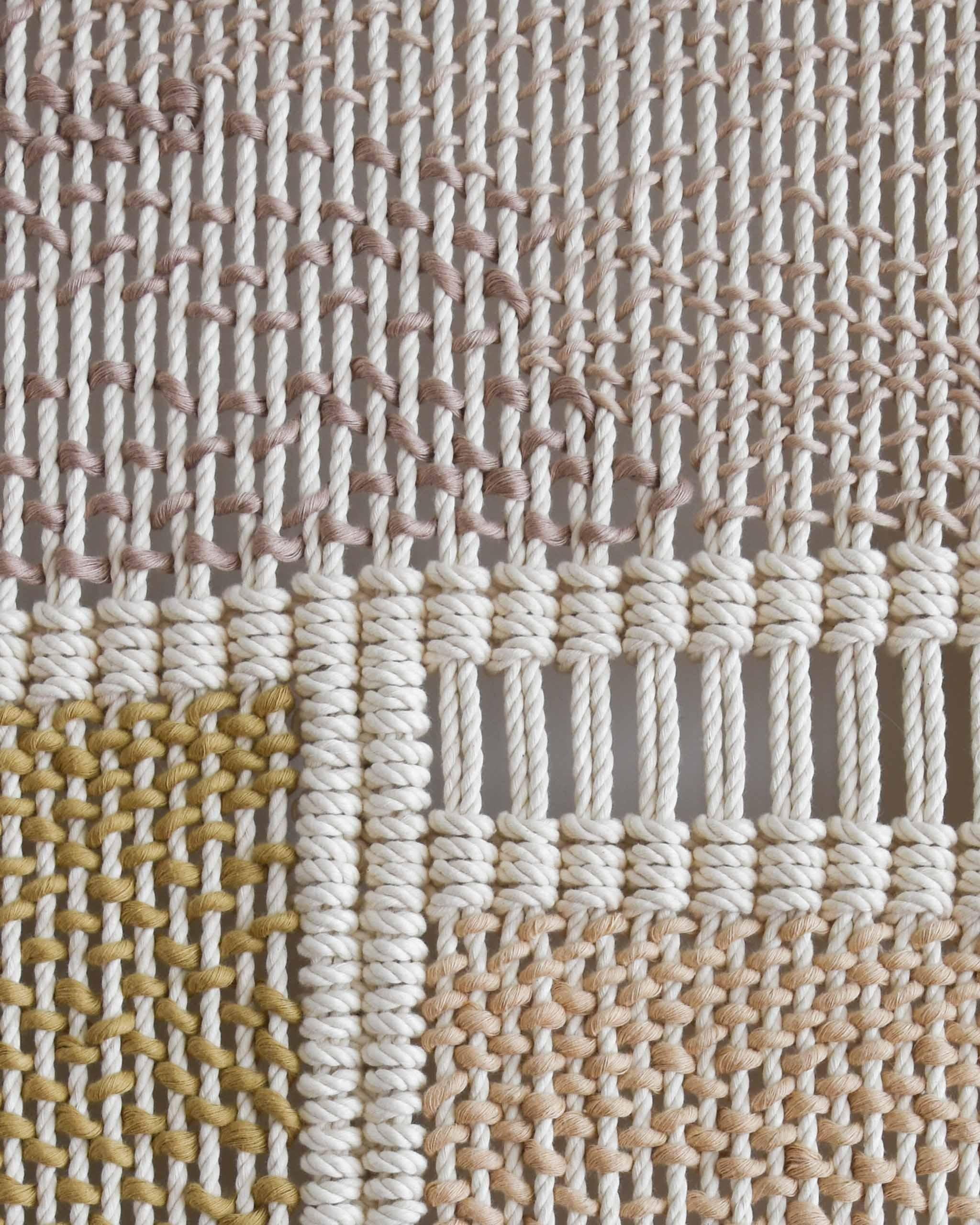 Fiber Art Tapestry, Macrame, Woven Wall Hanging, FORMAE by Tamar Samplonius For Sale 2