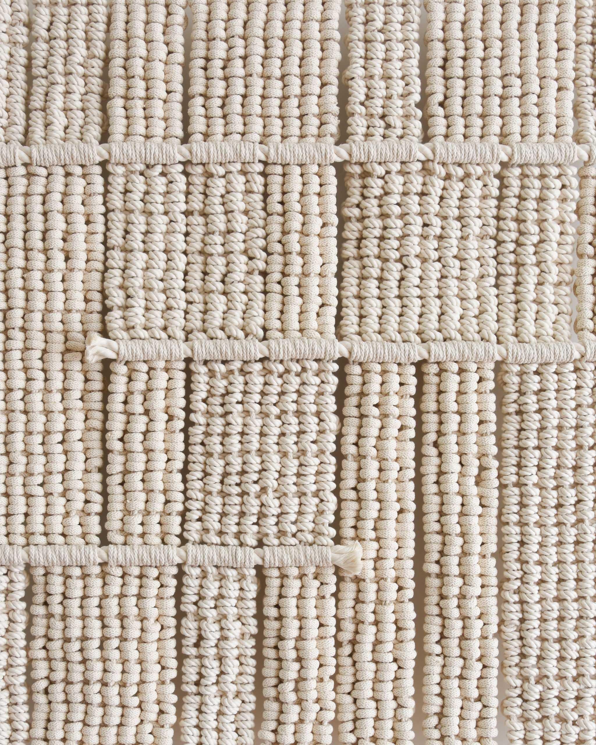 Faserkunst Wandteppich, Makramee, gewebter Wandbehang, STRUCTA Tamar Samplonius (Niederländisch) im Angebot