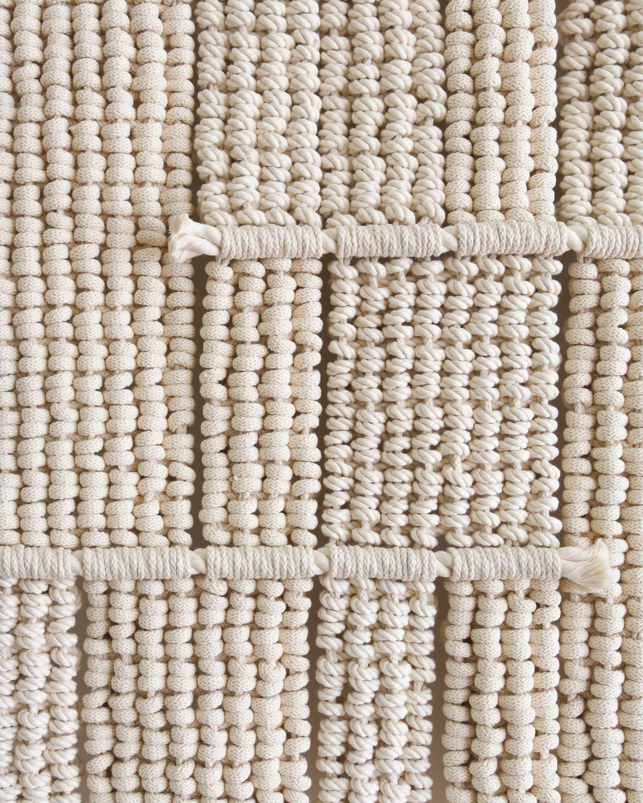 Faserkunst Wandteppich, Makramee, gewebter Wandbehang, STRUCTA Tamar Samplonius (Gewebt) im Angebot