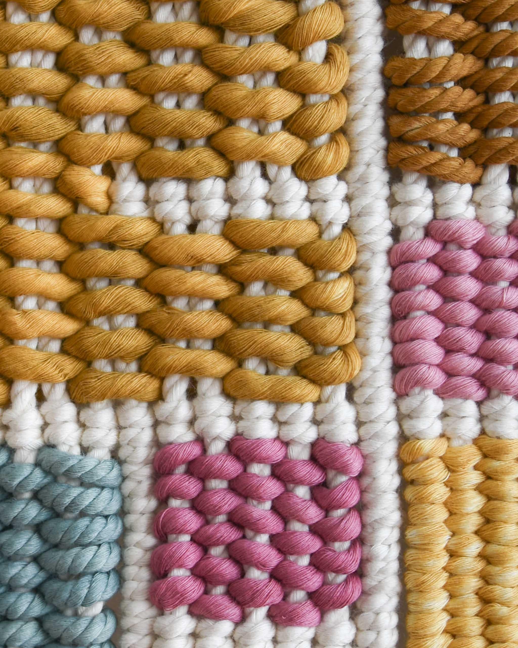 Fiber Art Tapestry, Macrame, Woven Wall Hanging, TABULA COLORUM Tamar Samplonius 3
