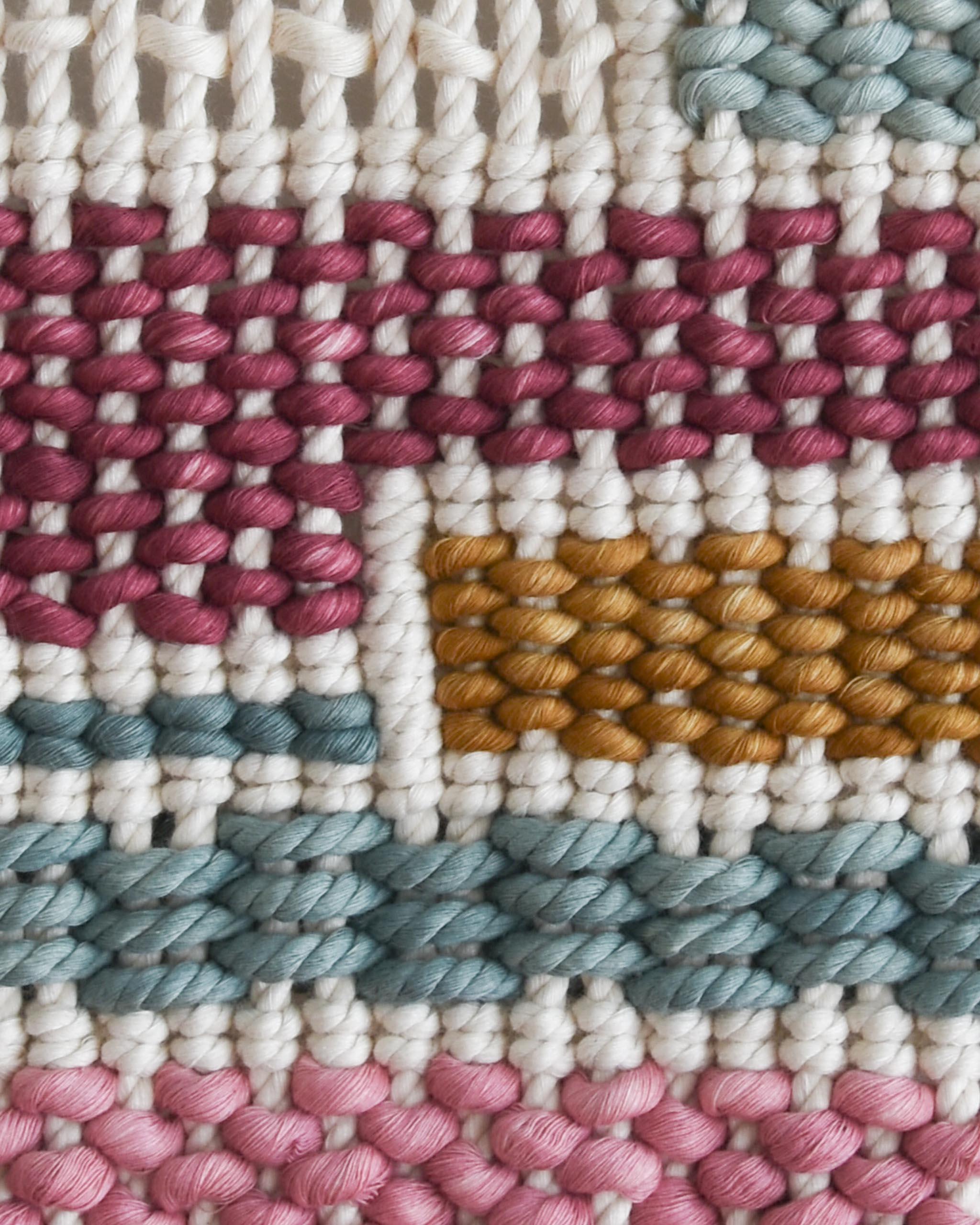 Fiber Art Tapestry, Macrame, Woven Wall Hanging, TABULA COLORUM Tamar Samplonius 5
