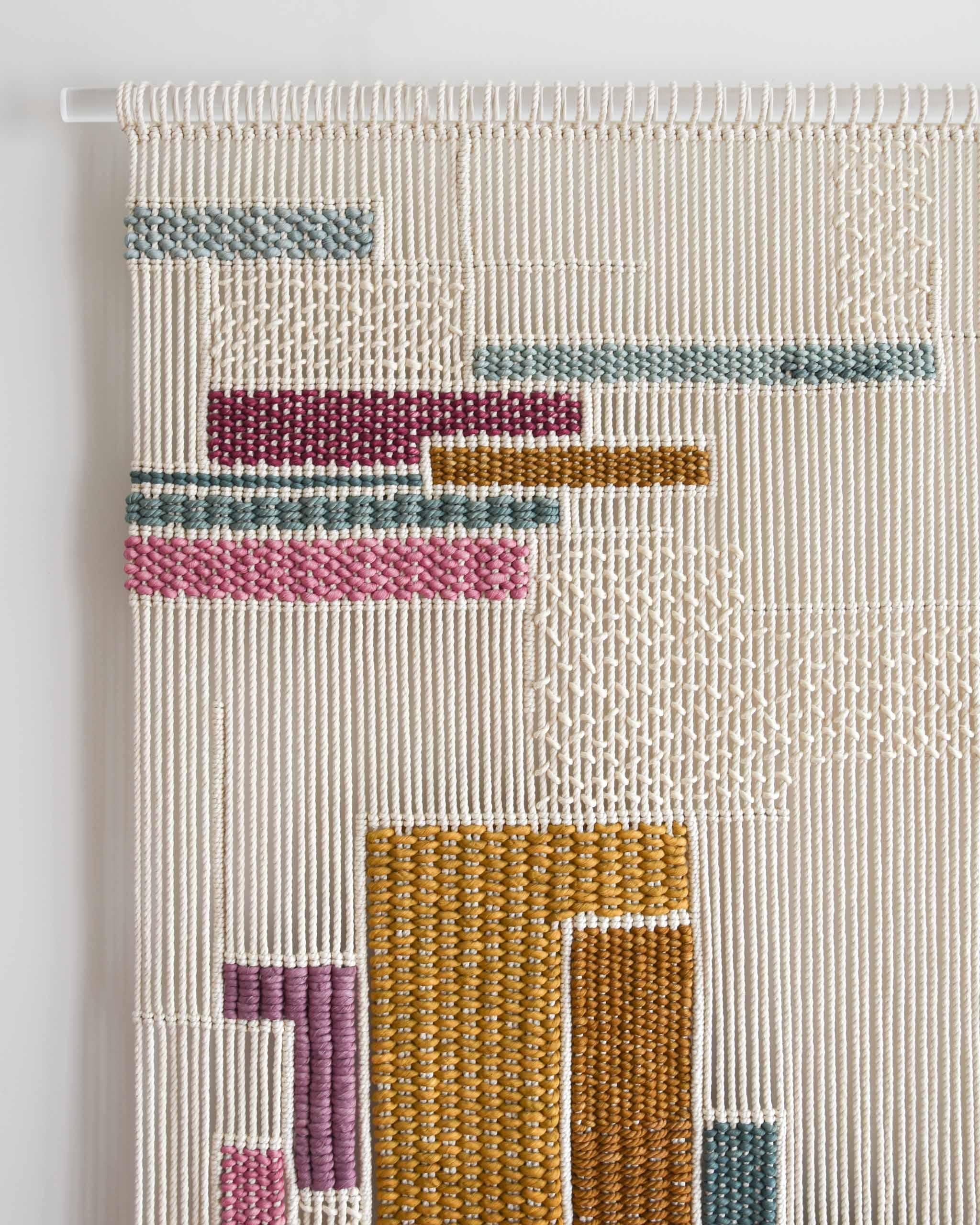 Fiber Art Tapestry, Macrame, Woven Wall Hanging, TABULA COLORUM Tamar Samplonius 7