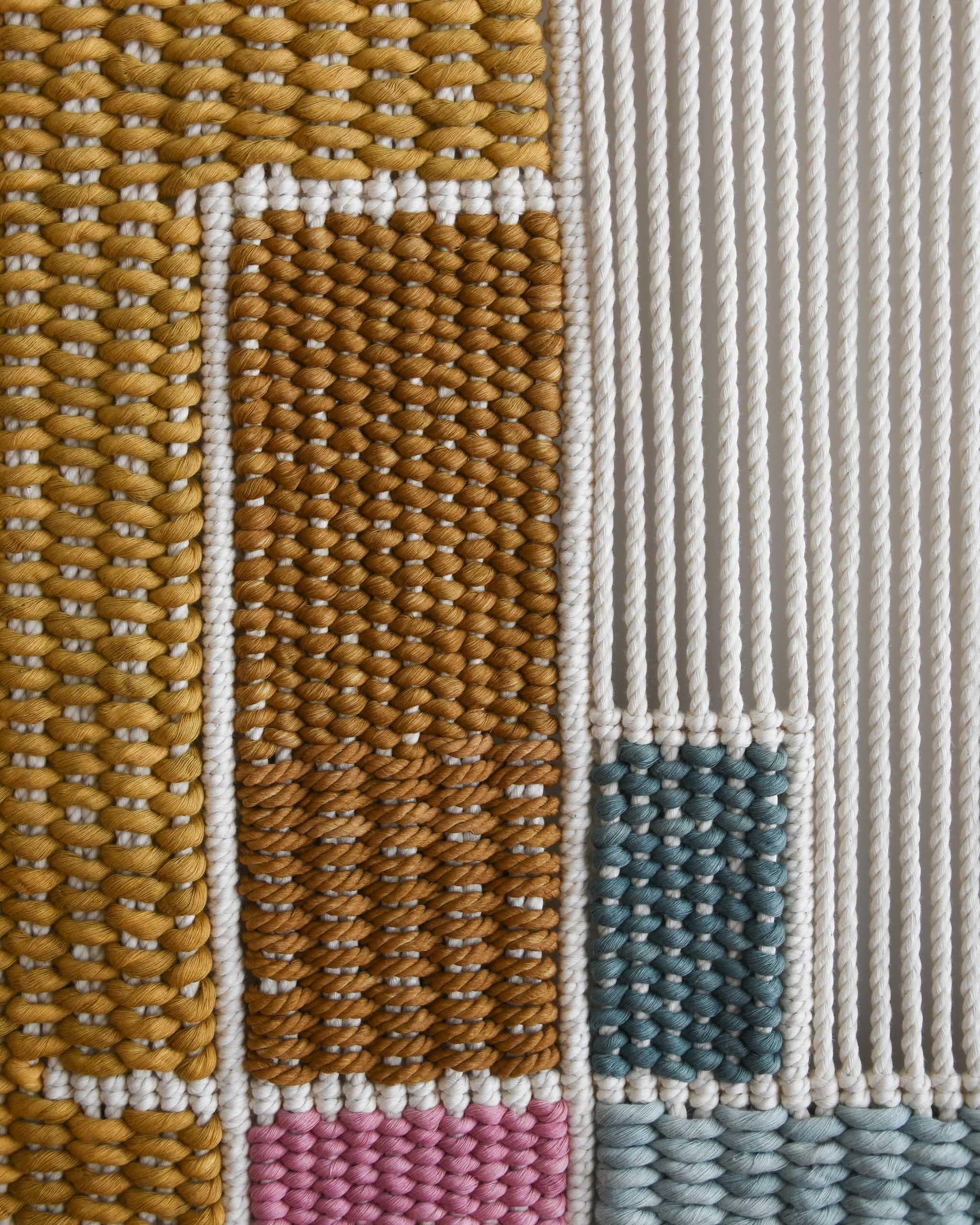 Fiber Art Tapestry, Macrame, Woven Wall Hanging, TABULA COLORUM Tamar Samplonius 10