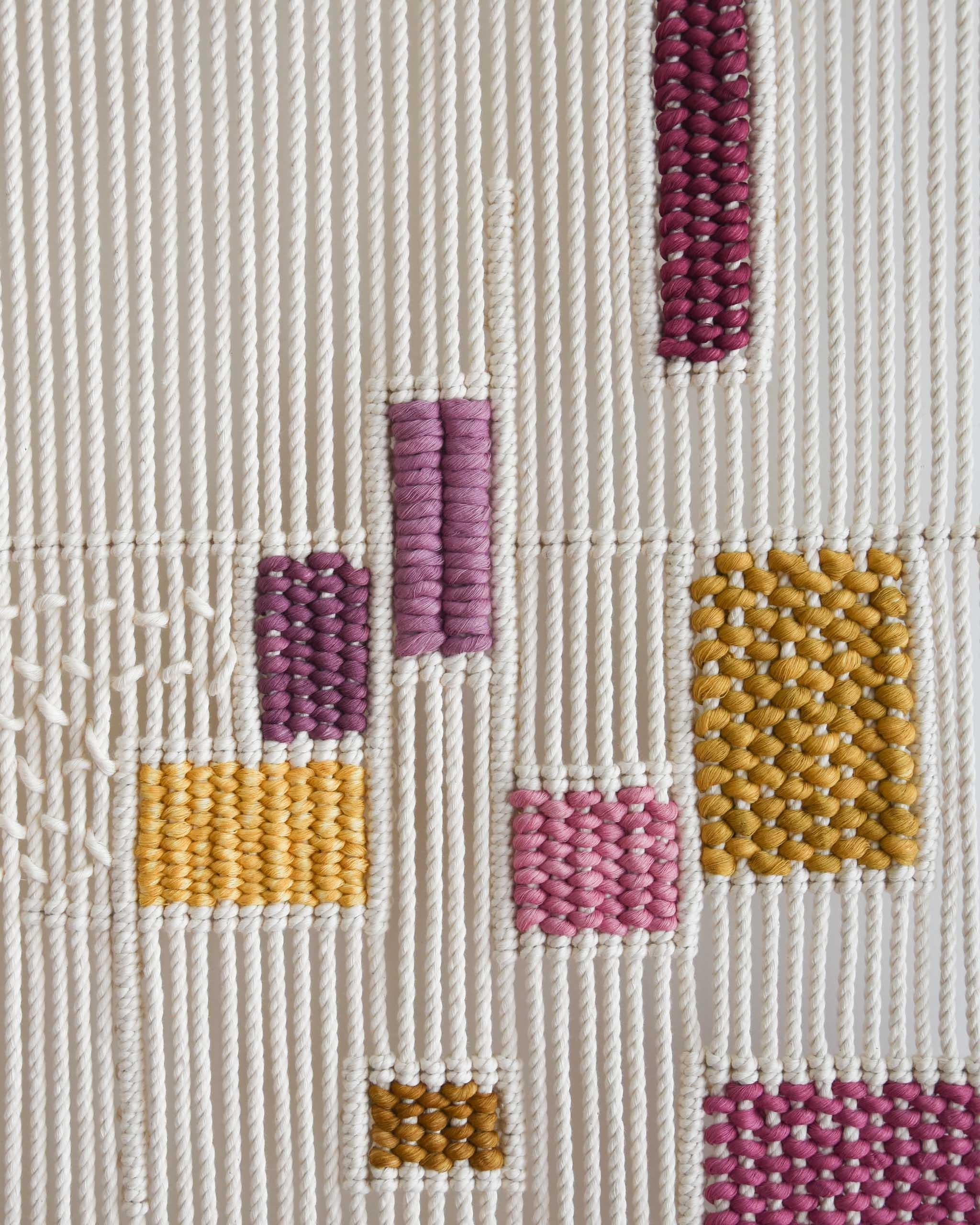 Fiber Art Tapestry, Macrame, Woven Wall Hanging, TABULA COLORUM Tamar Samplonius 11