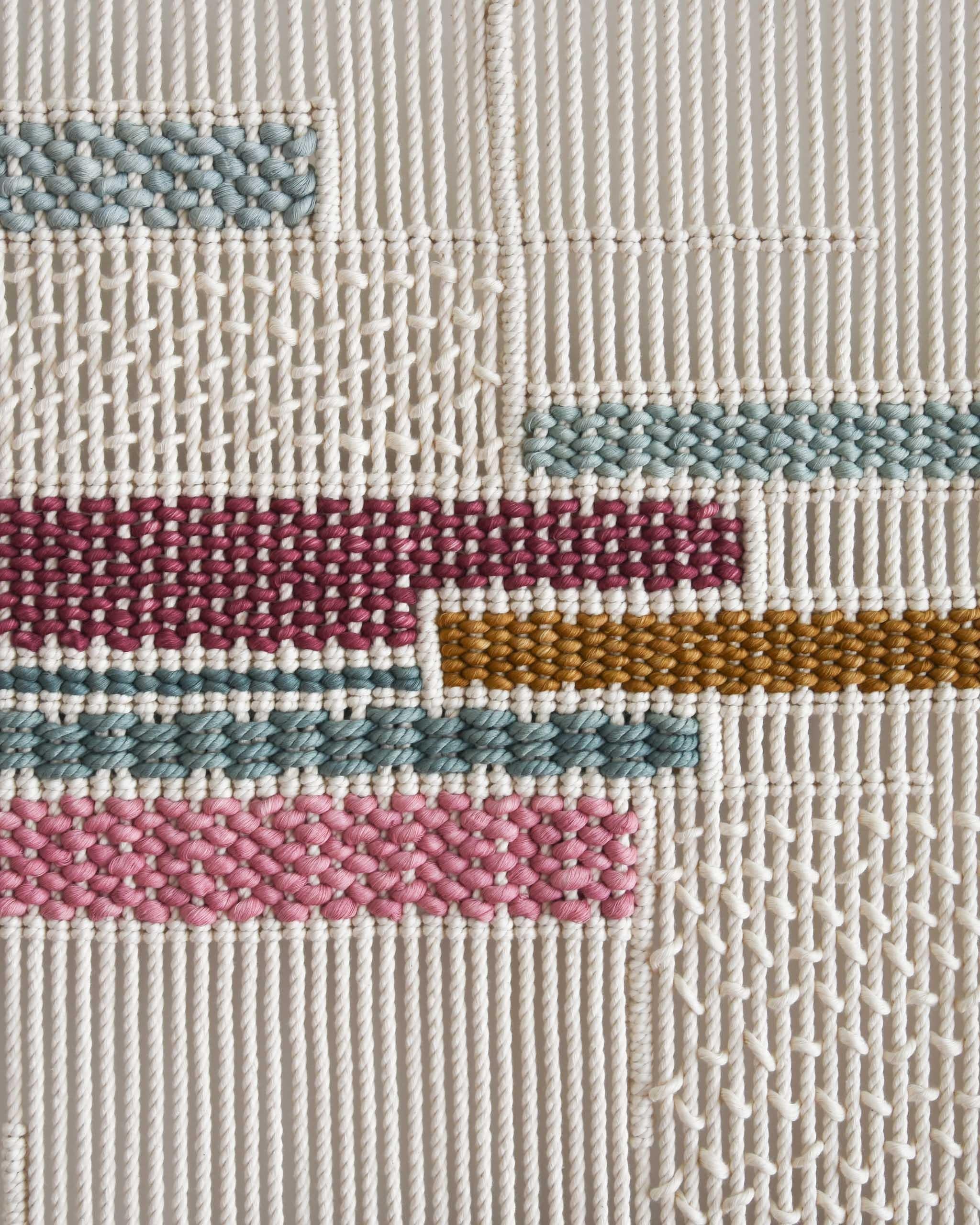 Fiber Art Tapestry, Macrame, Woven Wall Hanging, TABULA COLORUM Tamar Samplonius 12