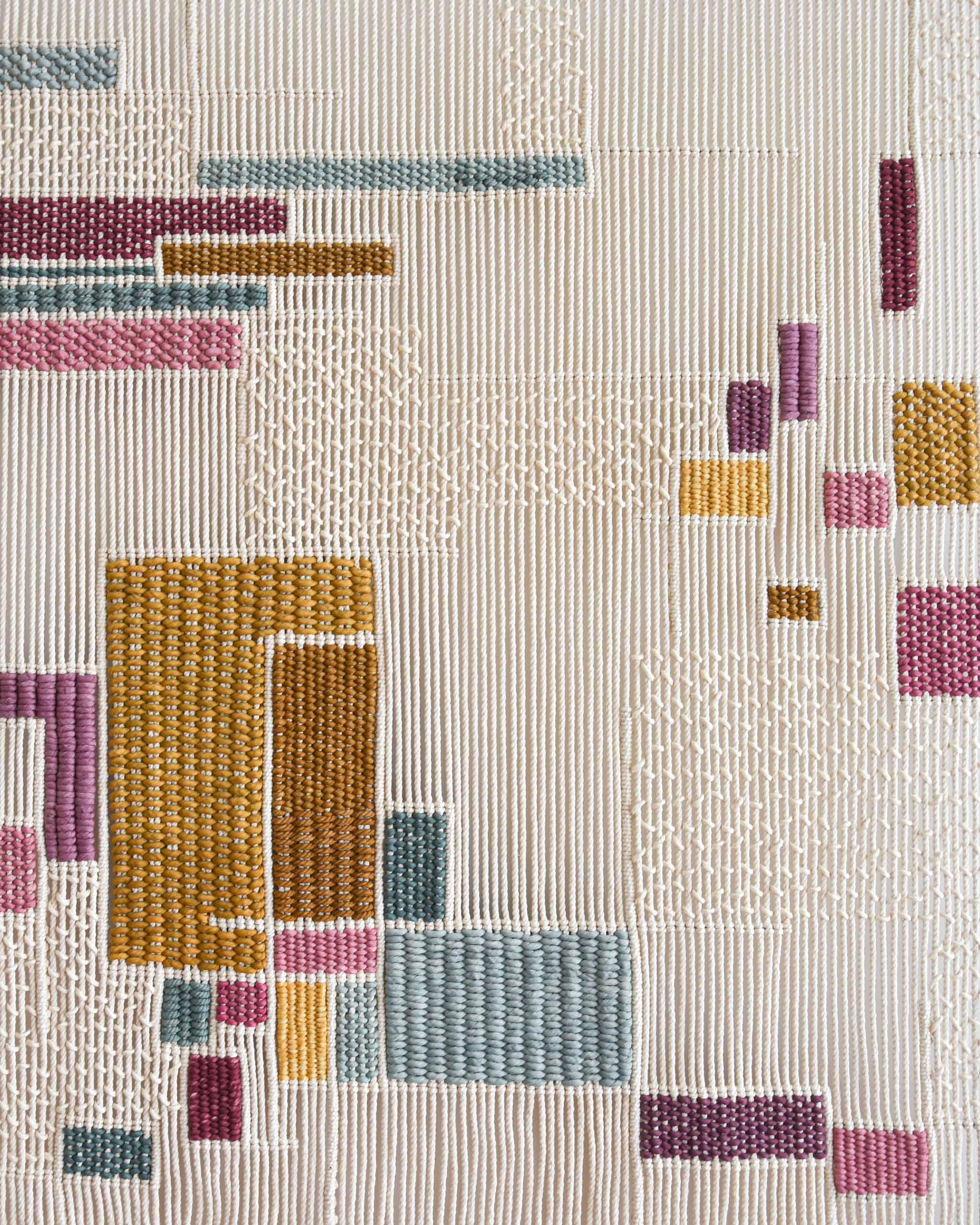 Fiber Art Tapestry, Macrame, Woven Wall Hanging, TABULA COLORUM Tamar Samplonius 13