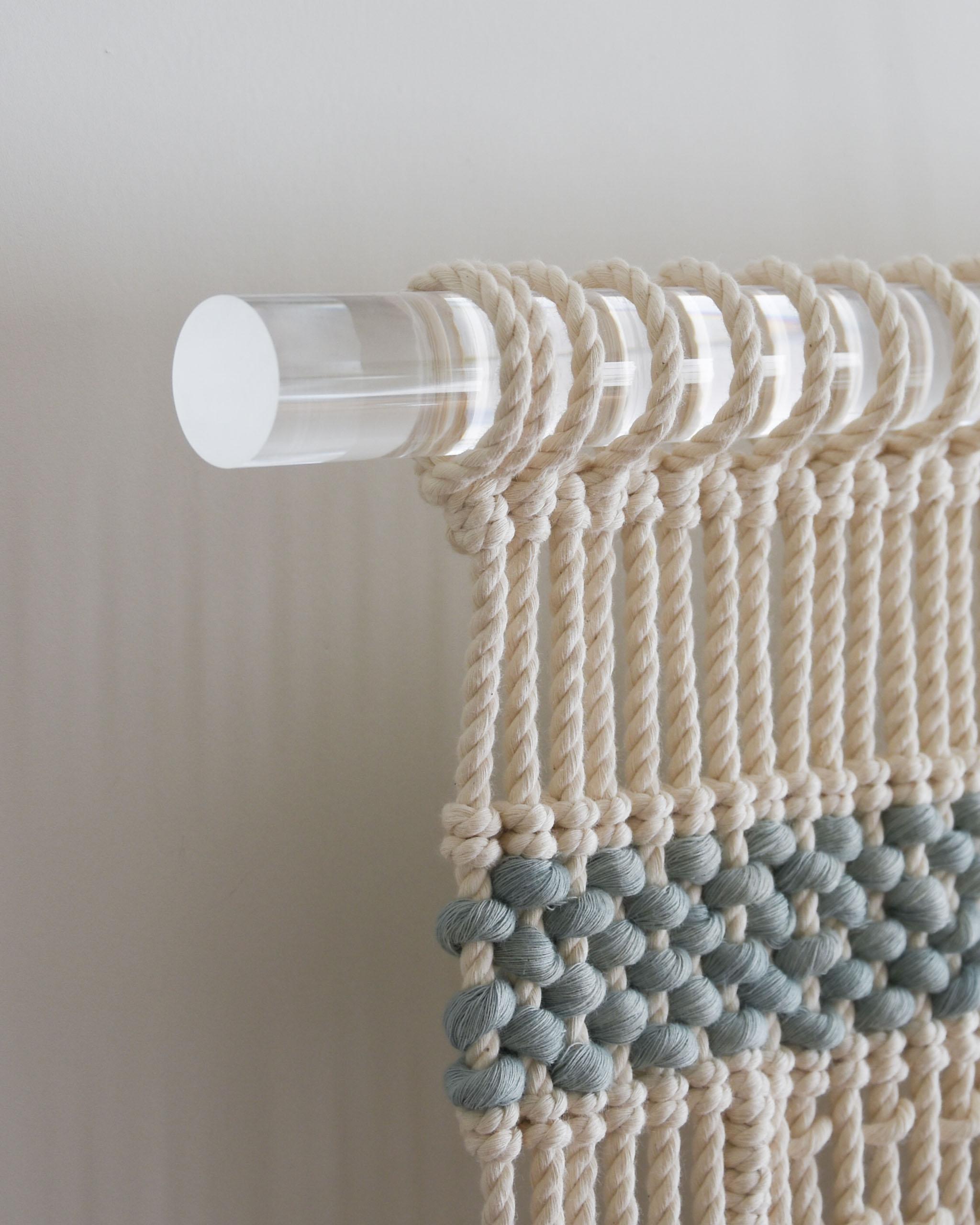 Cotton Fiber Art Tapestry, Macrame, Woven Wall Hanging, TABULA COLORUM Tamar Samplonius
