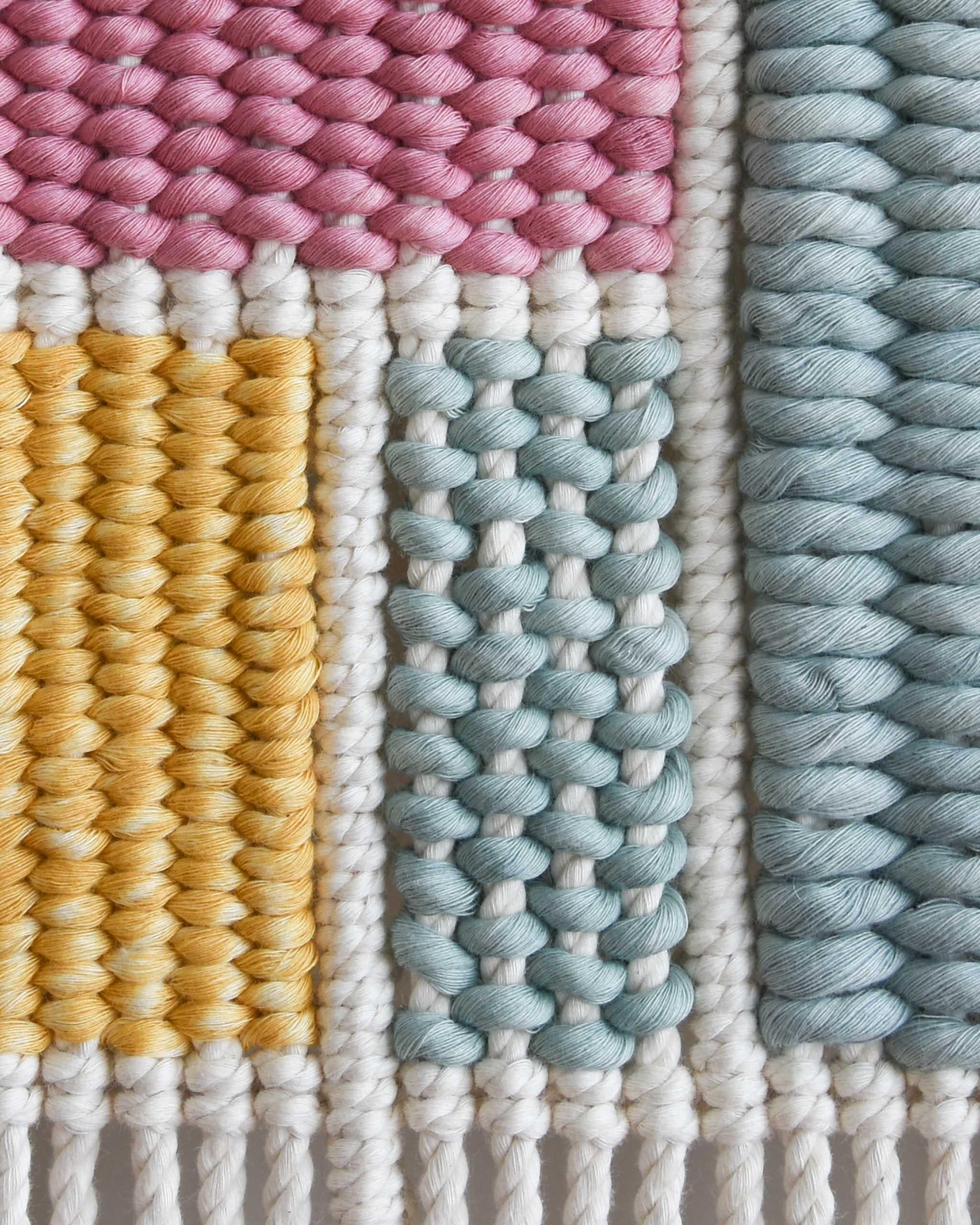 Fiber Art Tapestry, Macrame, Woven Wall Hanging, TABULA COLORUM Tamar Samplonius 1