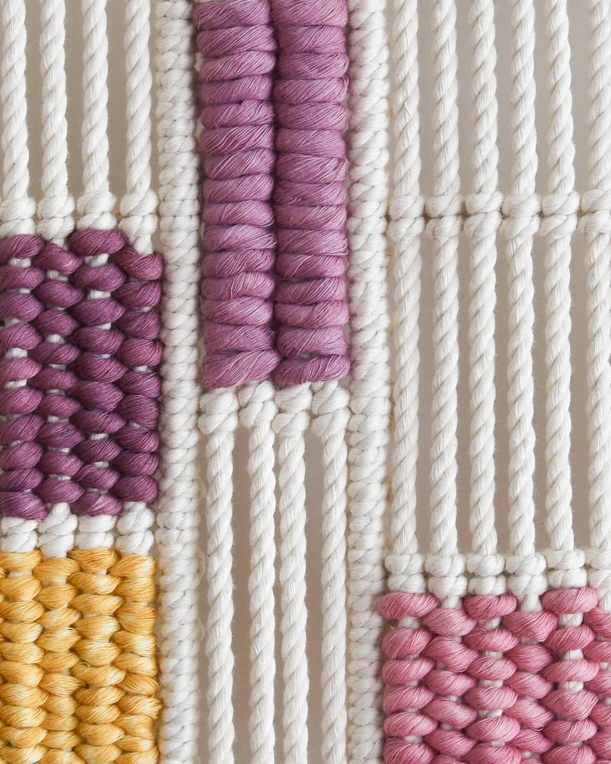 Fiber Art Tapestry, Macrame, Woven Wall Hanging, TABULA COLORUM Tamar Samplonius 2