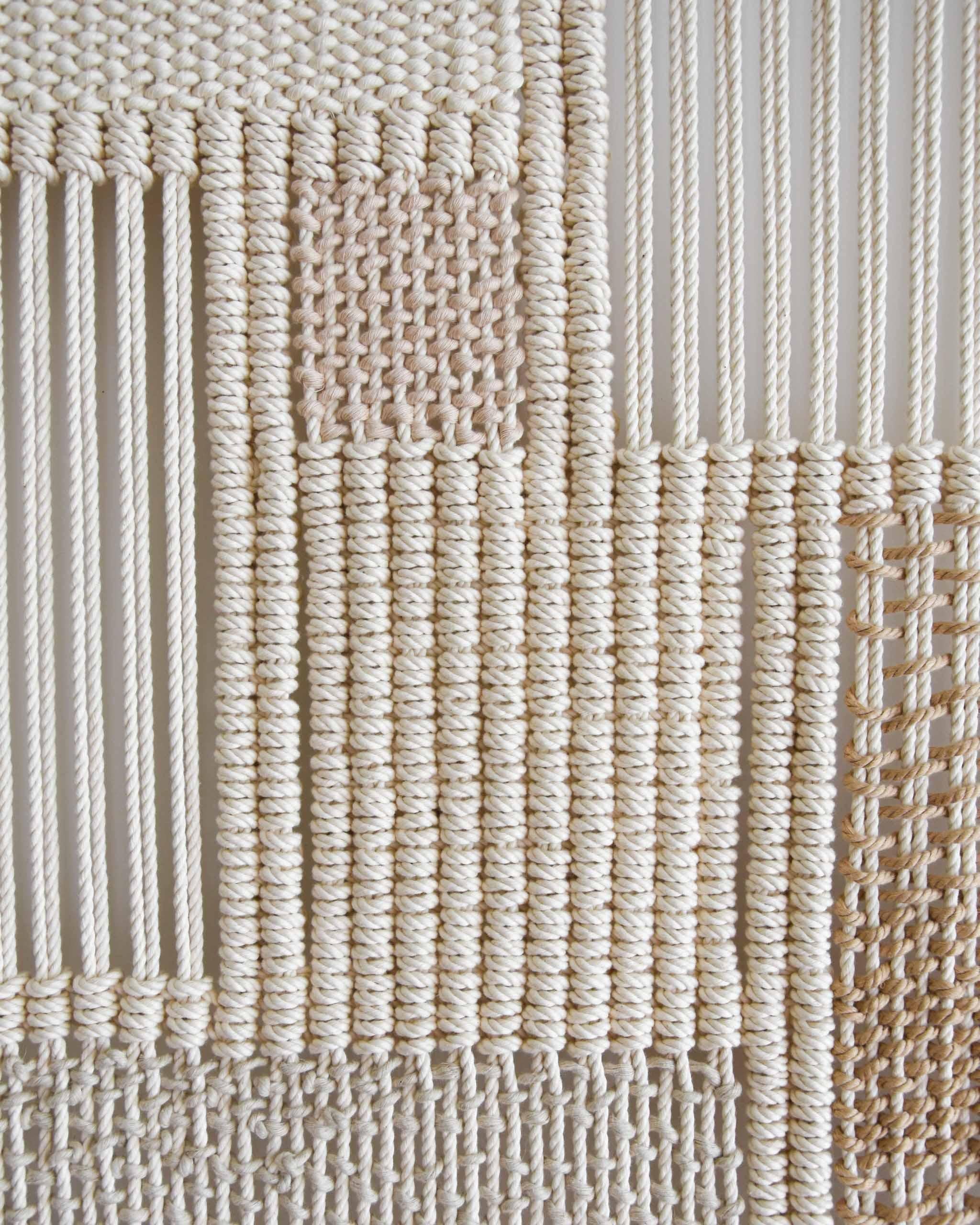 Wandteppich aus Faserkunst, Macrame/Wandbehang, gewebt, VITRUM 82 von TAMAR SAMPLONIUS im Angebot 3
