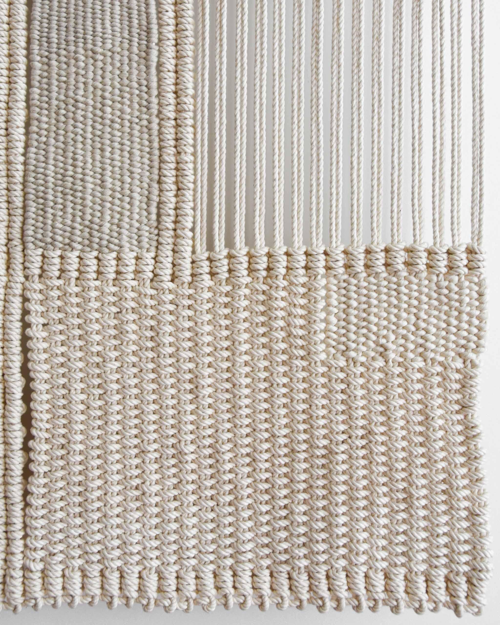 Wandteppich aus Faserkunst, Macrame/Wandbehang, gewebt, VITRUM 82 von TAMAR SAMPLONIUS im Angebot 4