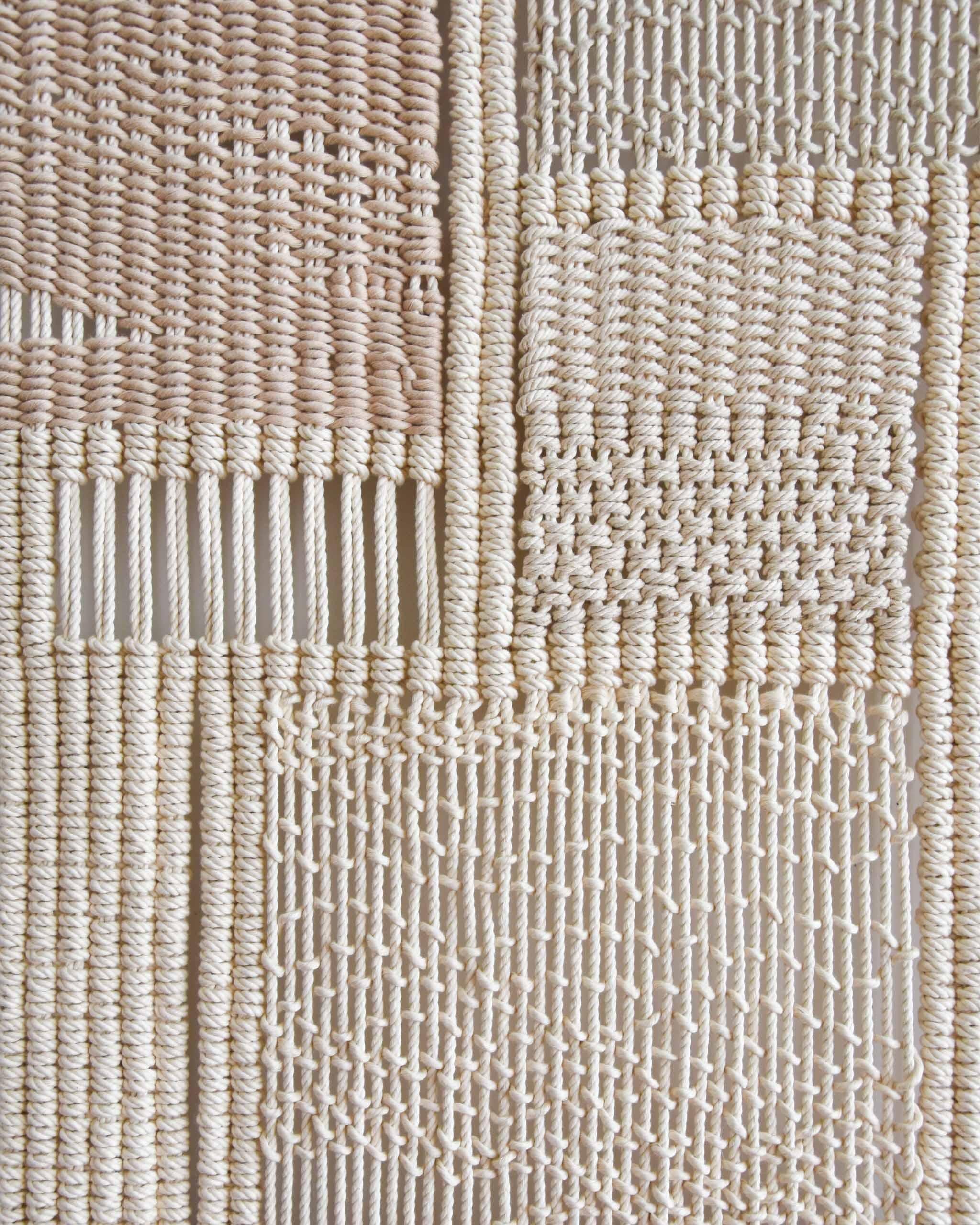 Wandteppich aus Faserkunst, Macrame/Wandbehang, gewebt, VITRUM 82 von TAMAR SAMPLONIUS im Angebot 5