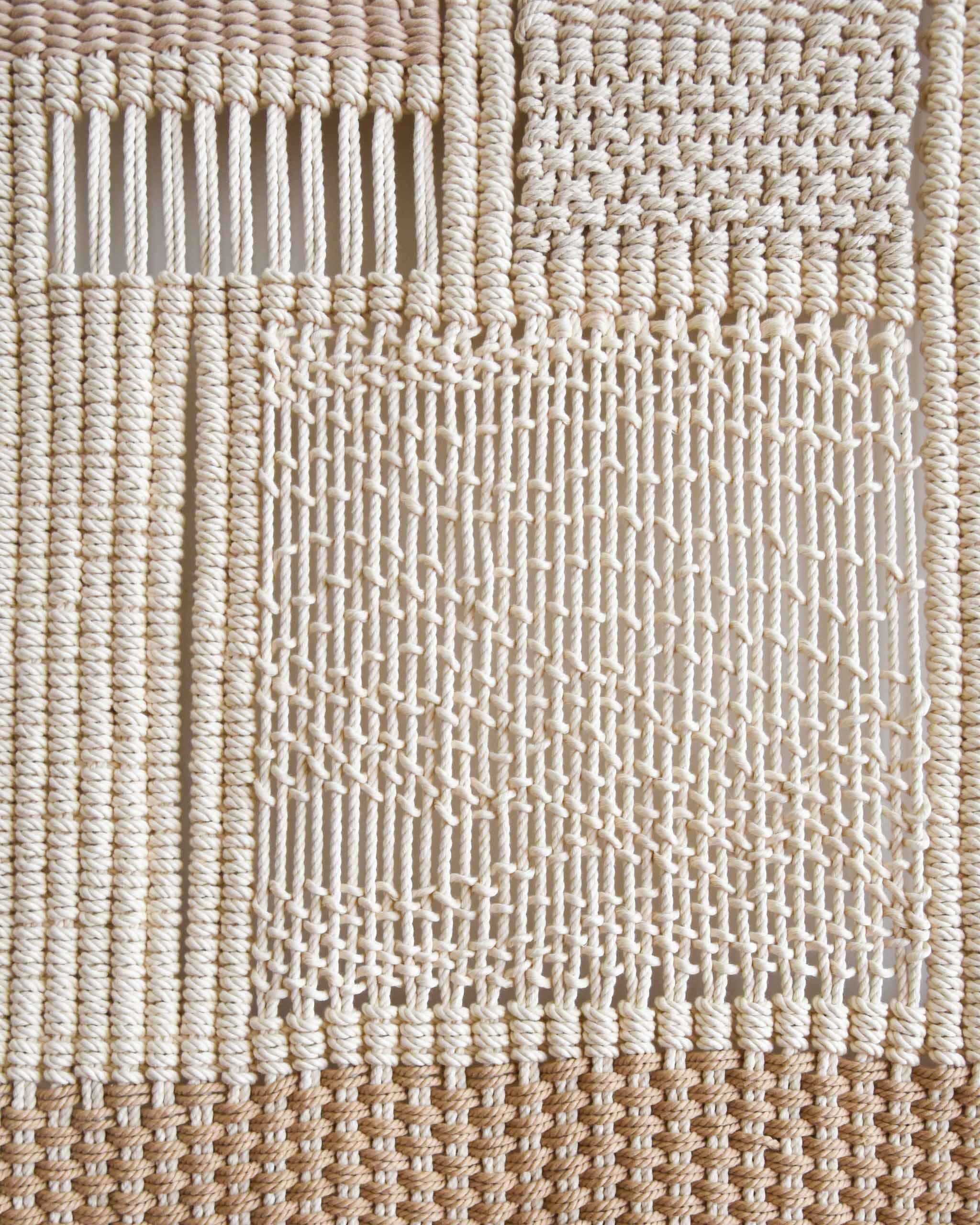 Wandteppich aus Faserkunst, Macrame/Wandbehang, gewebt, VITRUM 82 von TAMAR SAMPLONIUS im Angebot 6