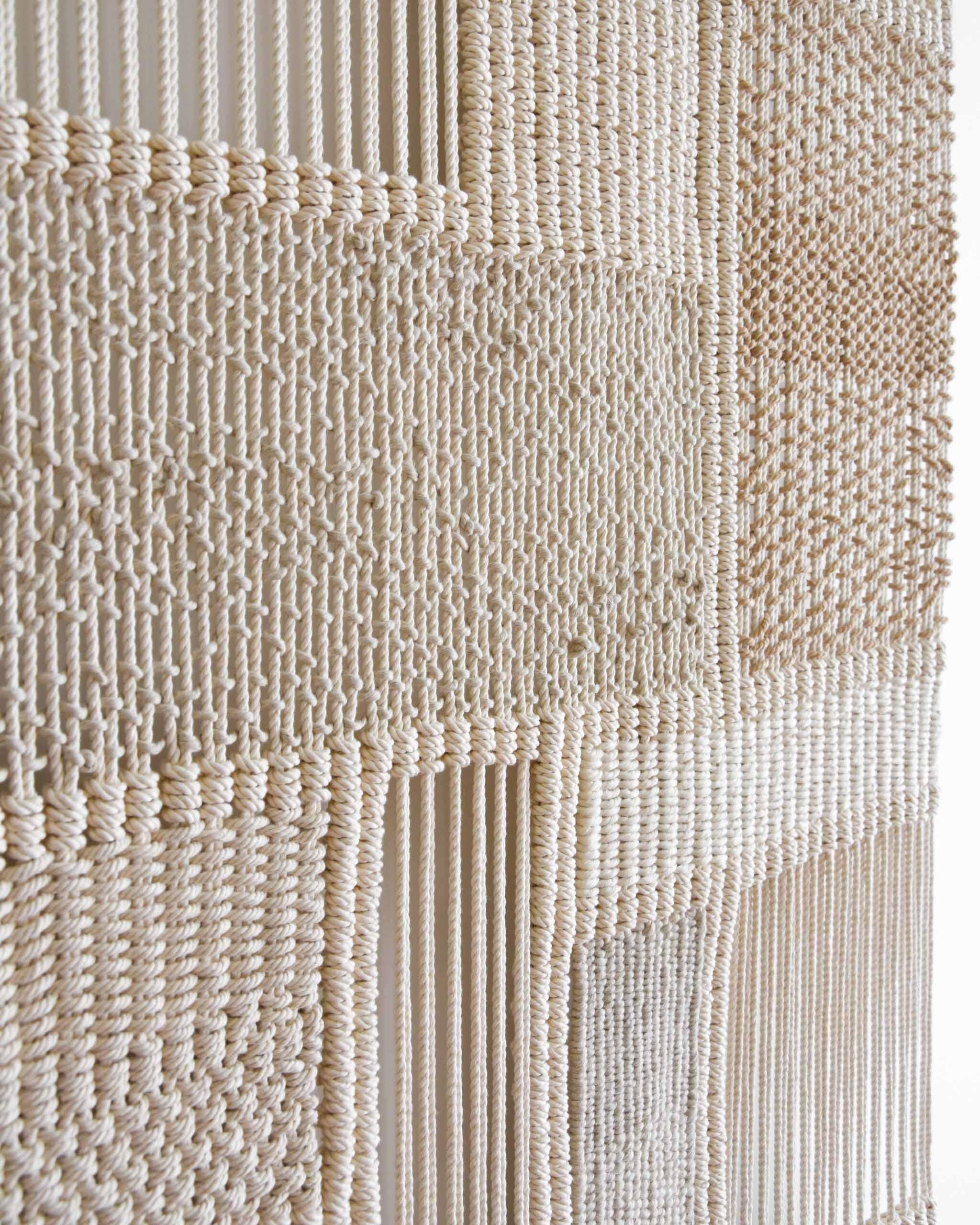 Wandteppich aus Faserkunst, Macrame/Wandbehang, gewebt, VITRUM 82 von TAMAR SAMPLONIUS im Angebot 8