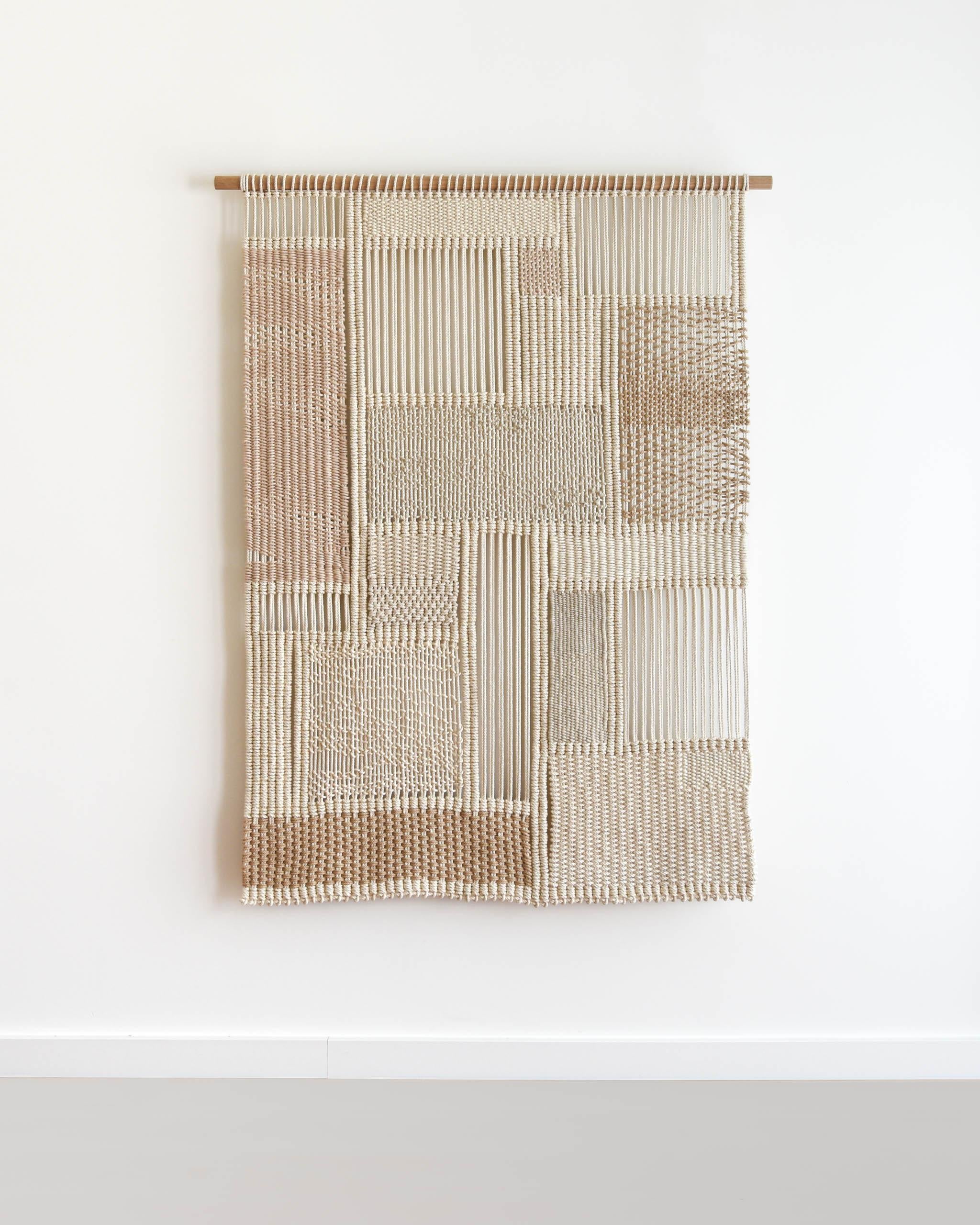 Wandteppich aus Faserkunst, Macrame/Wandbehang, gewebt, VITRUM 82 von TAMAR SAMPLONIUS im Angebot 9