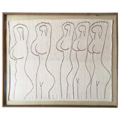 Fiber Art Weaving, Nude Dancers