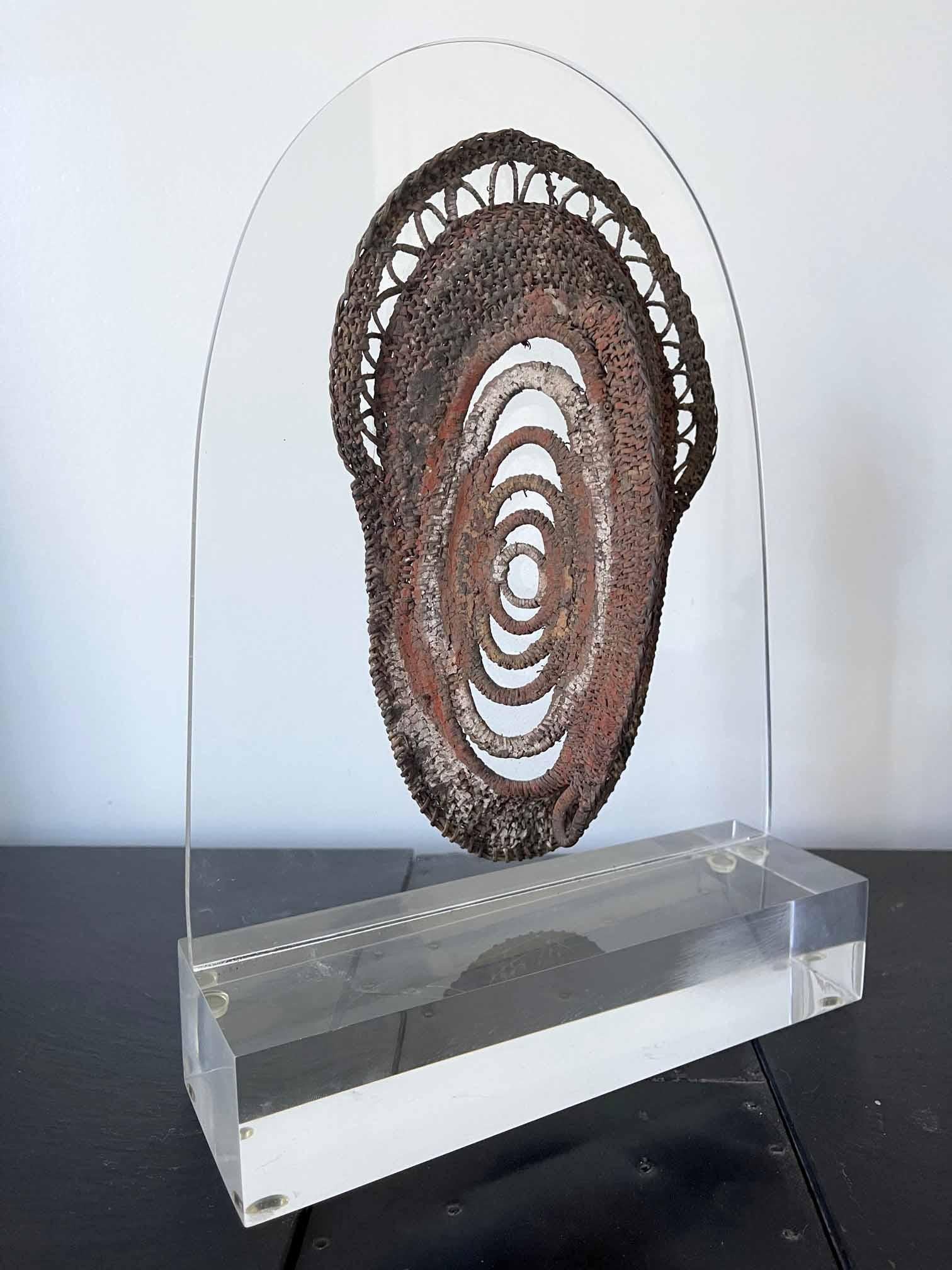 Polychrome Fasermaske Yam Ancestor Papua-Neuguinea, Papua-Neuguinea (Stammeskunst) im Angebot