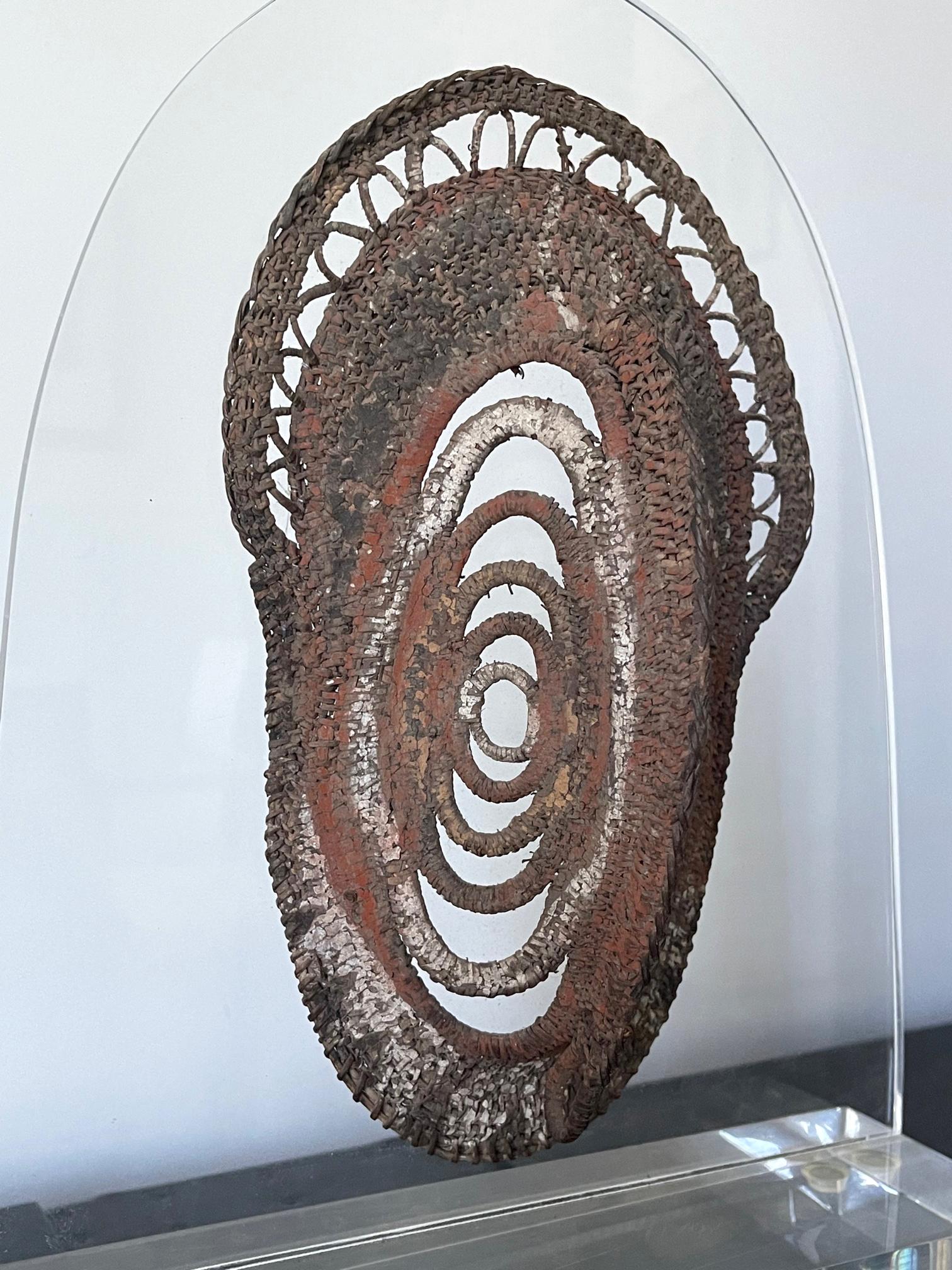 Polychrome Fasermaske Yam Ancestor Papua-Neuguinea, Papua-Neuguinea im Zustand „Gut“ im Angebot in Atlanta, GA