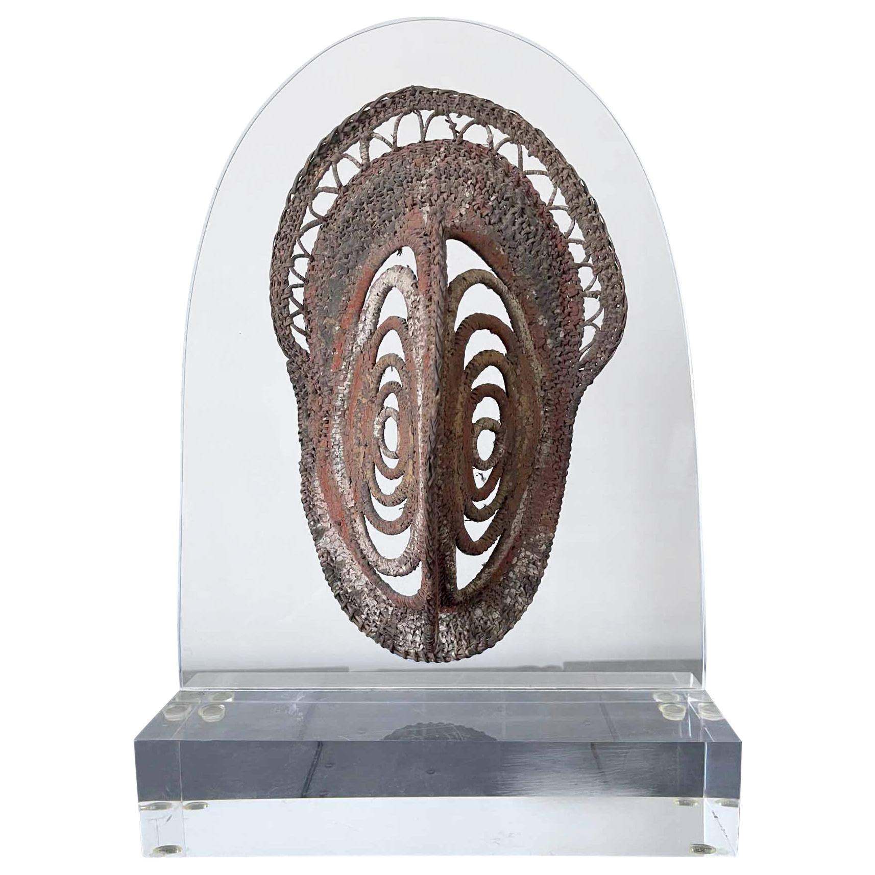 Fiber Polychrome Mask Yam Ancestor Papua New Guinea