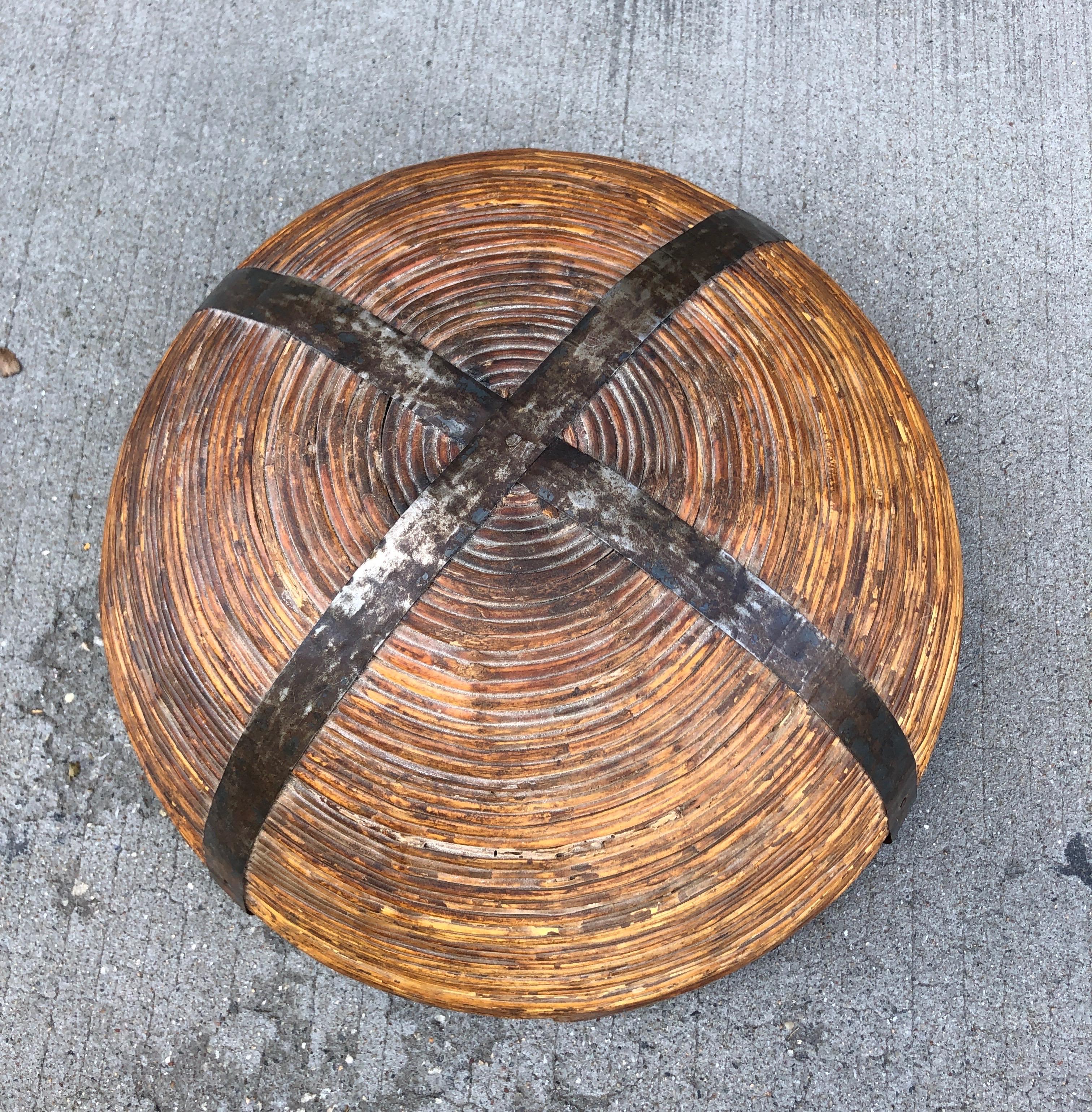 Fiber/Wood Bowl with Metal Supports 11