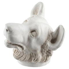 Fiberglass and Plaster Head of Bear