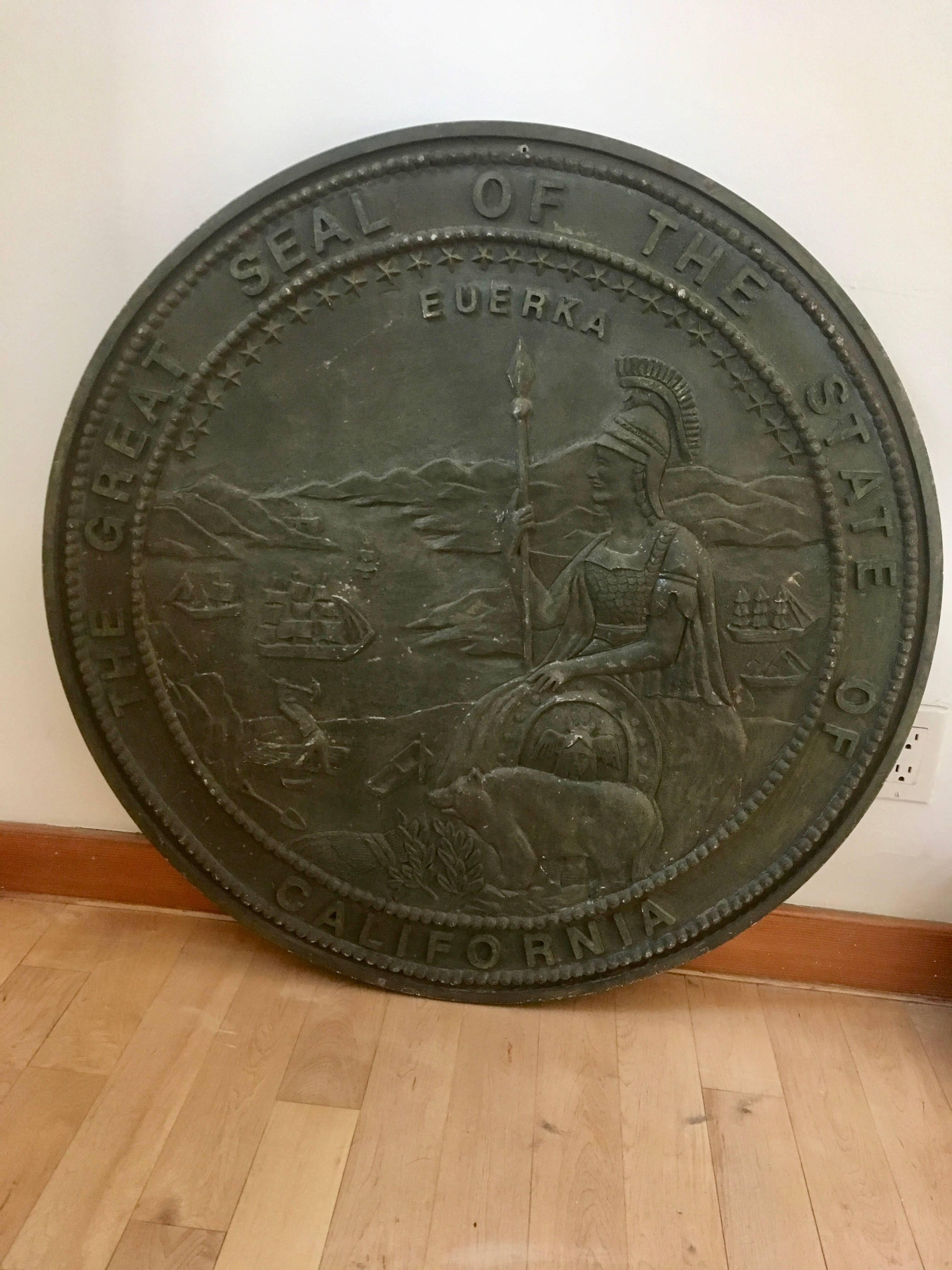 Late 20th Century Fiberglass California State Seal