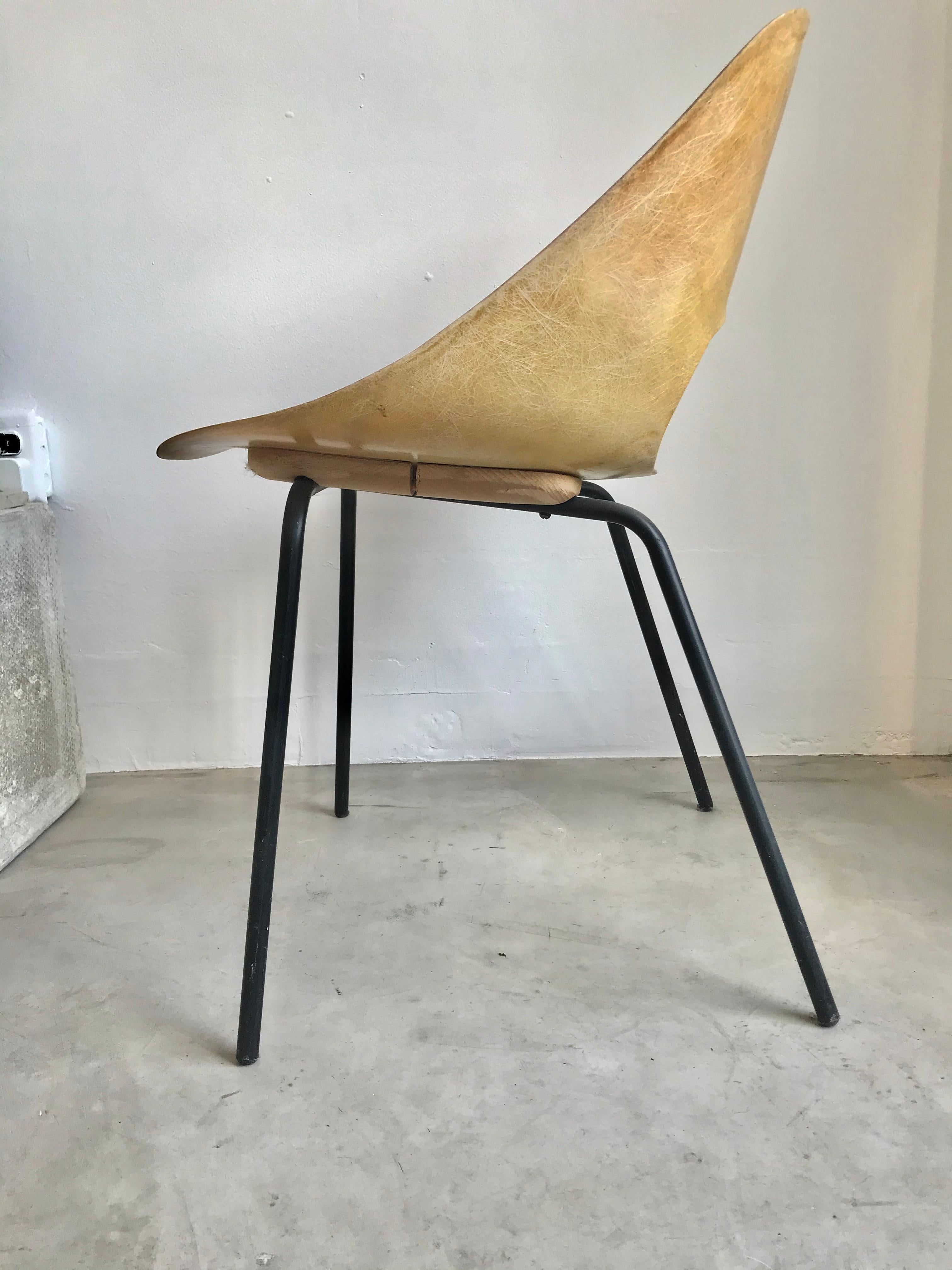 Mid-20th Century Fiberglass Chair by Pierre Guariche For Sale