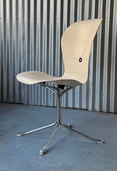 Fiberglass & Chrome Gideon Kramer "Ion" Side Chair Seattle Worlds Fair 1962