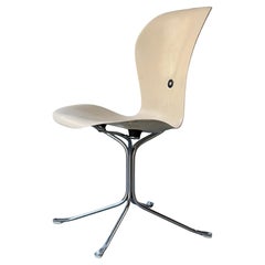 Fiberglass & Chrome Gideon Kramer "Ion" Side Chair Seattle Worlds Fair 1962
